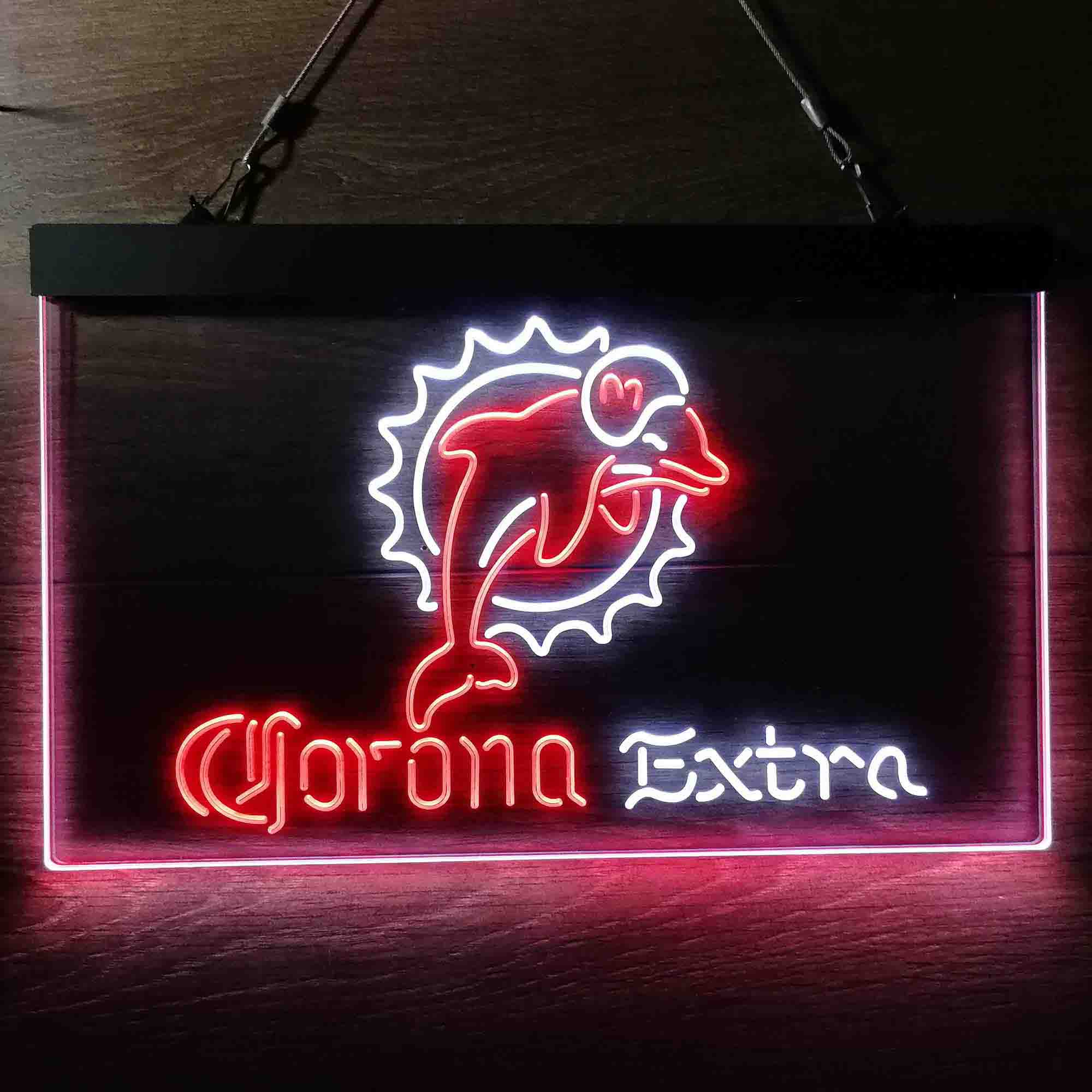 Miami Dolphins Corona Extra Bar Neon-Like LED Sign - ProLedSign