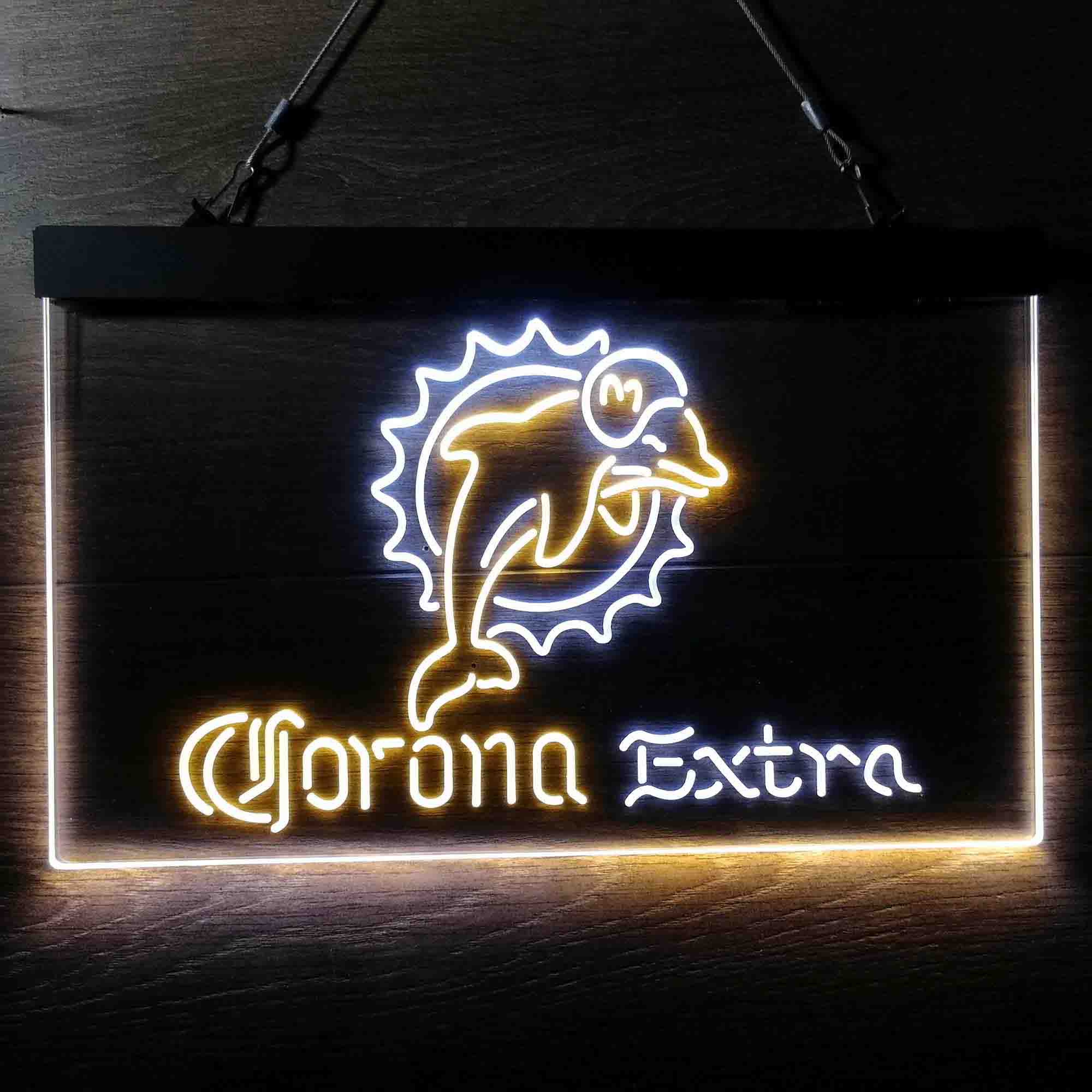 Miami Dolphins Corona Extra Bar Neon-Like LED Sign - ProLedSign