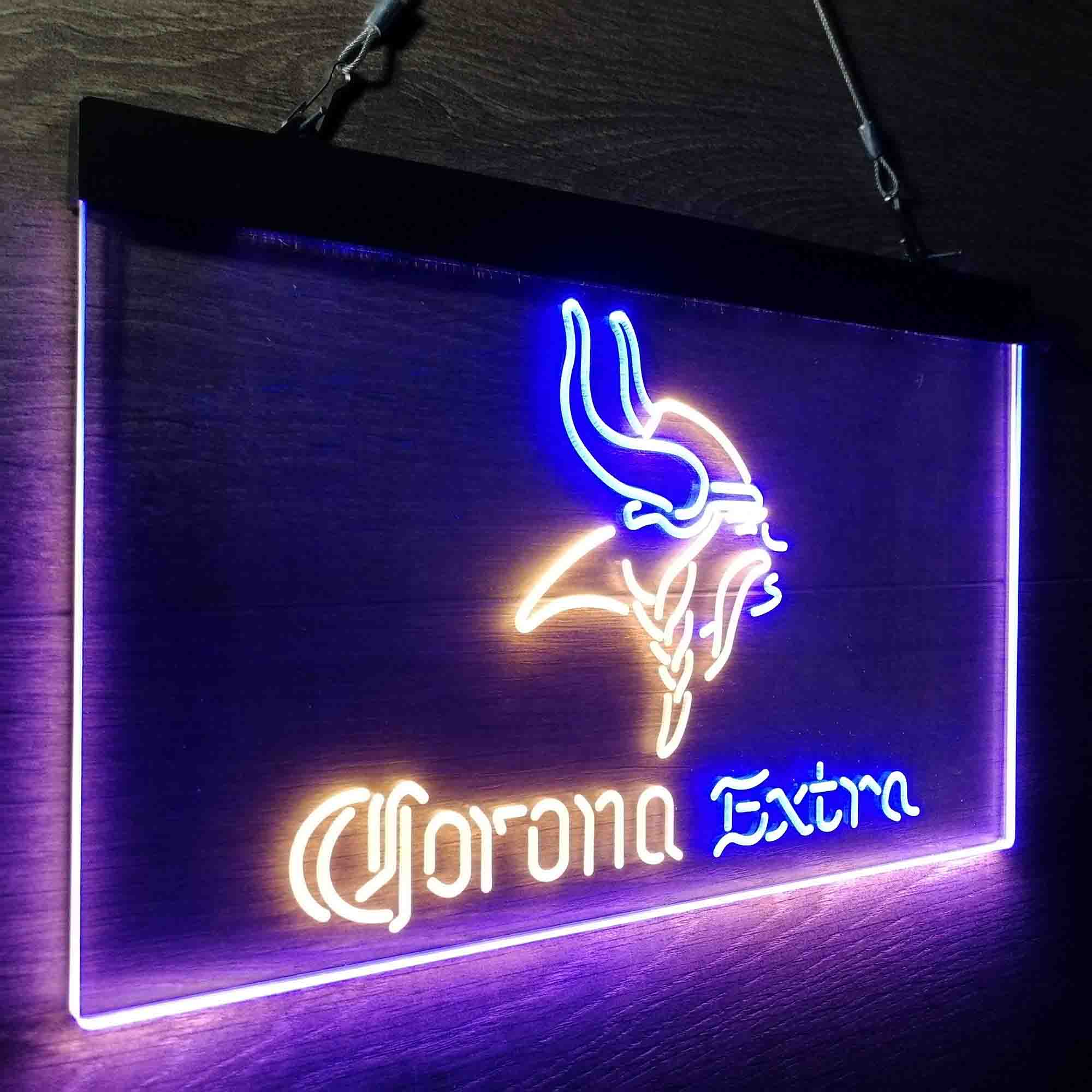 Minnesota Vikings Corona Extra Neon-Like LED Light Sign - led lab cave