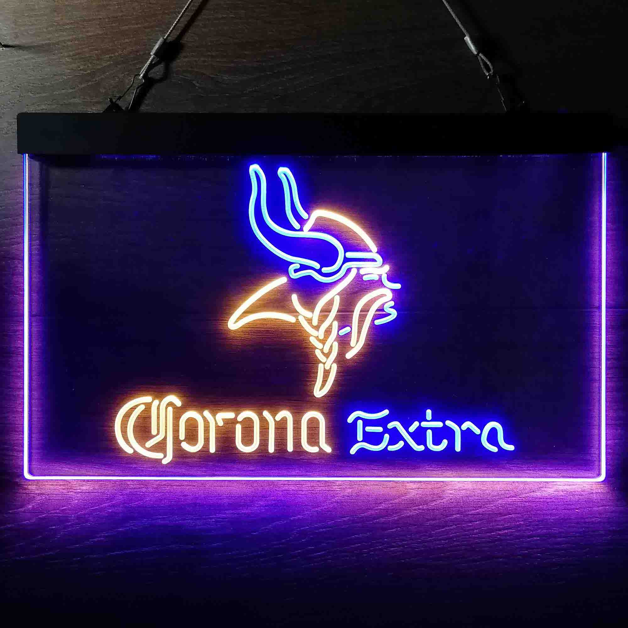 Minnesota Vikings Corona Extra Neon-Like LED Light Sign - led lab cave