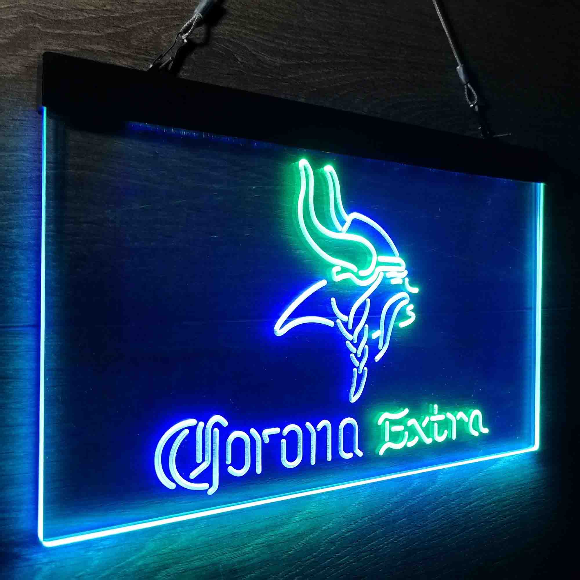 Minnesota Vikings Corona Extra Neon-Like LED Light Sign - led lab cave