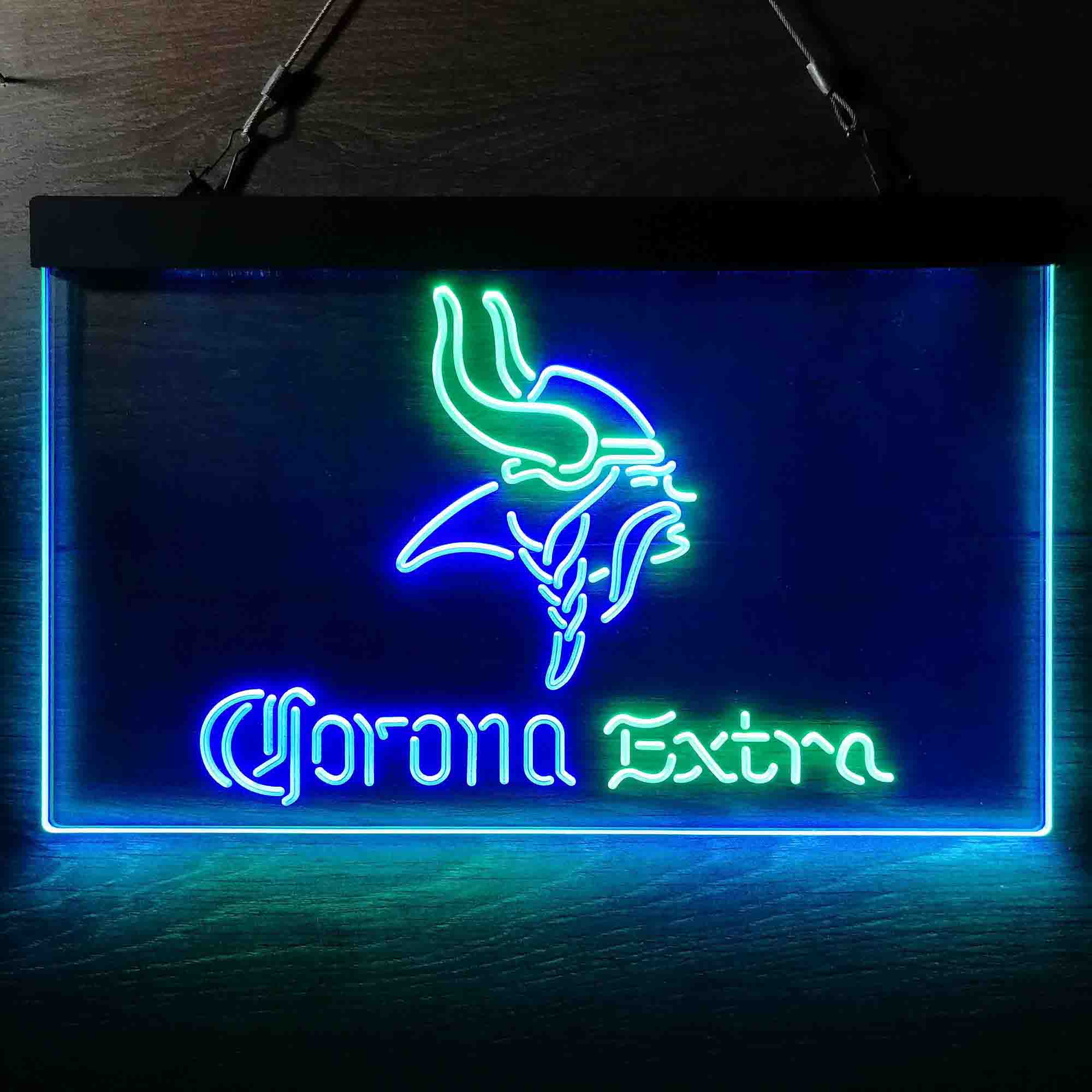 Minnesota Vikings Corona Extra Neon-Like LED Light Sign - led lab cave