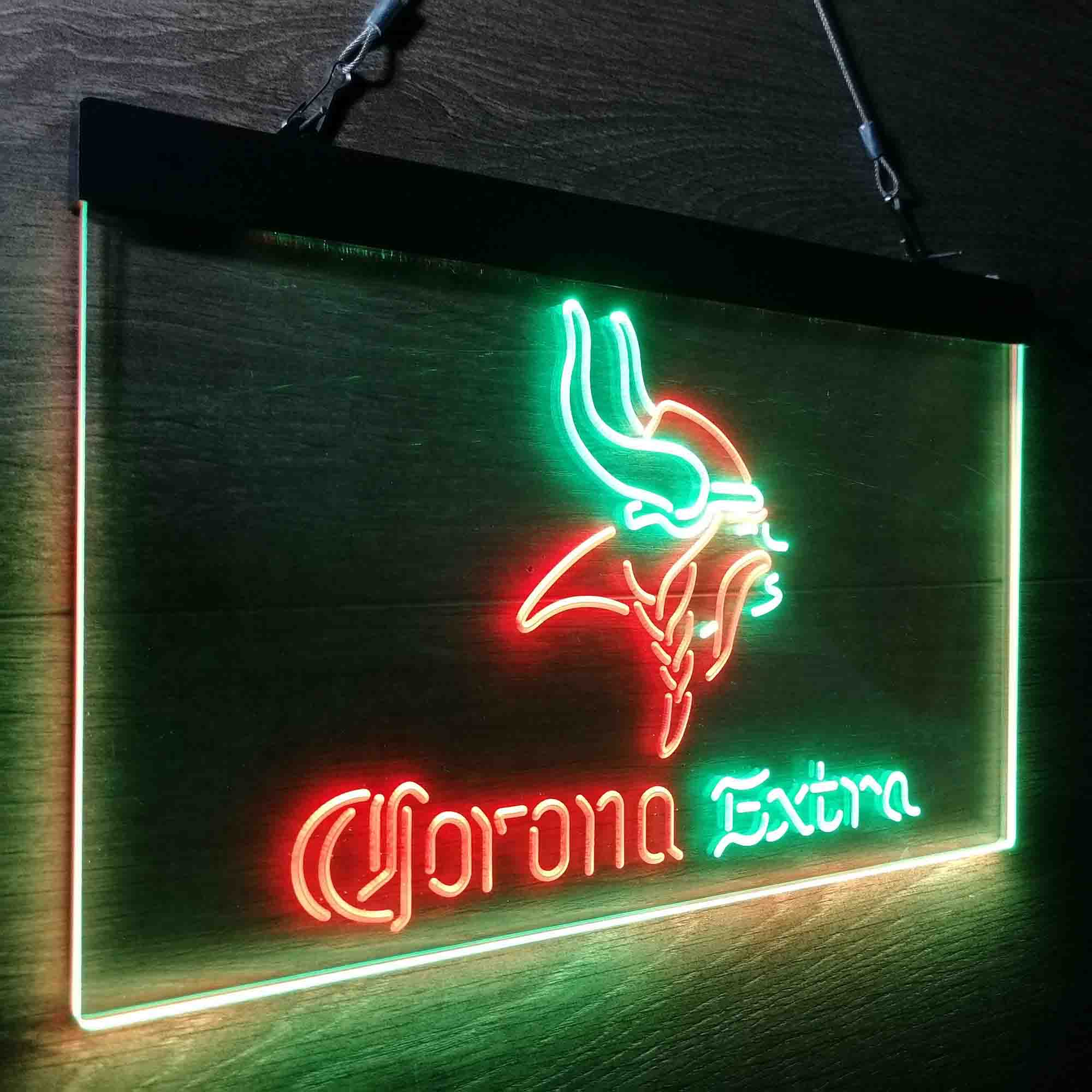 Minnesota Vikings Corona Extra Neon-Like LED Light Sign - led lab cave