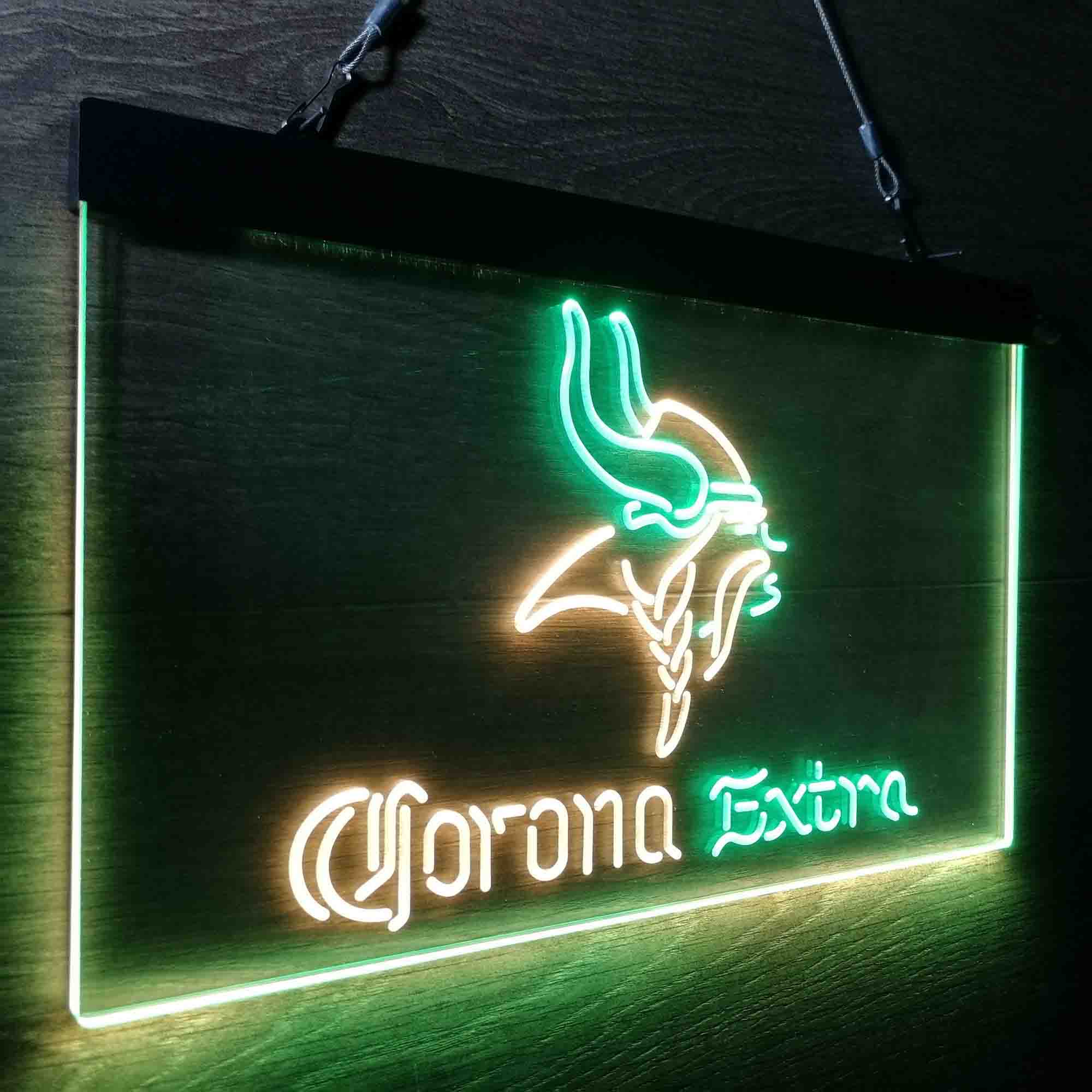 Minnesota Vikings Corona Extra Neon-Like LED Light Sign - led lab cave