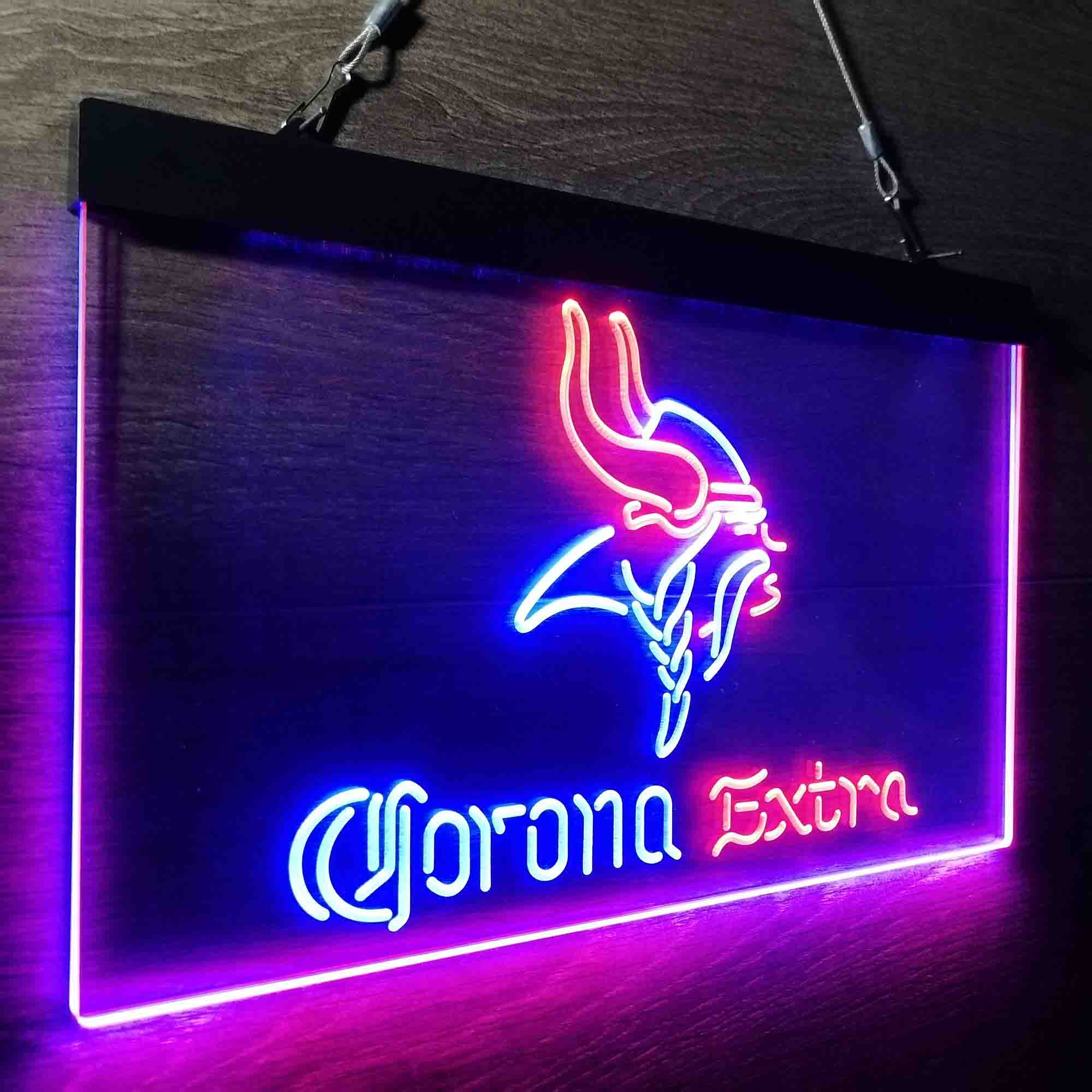 Minnesota Vikings Corona Extra Neon-Like LED Light Sign - led lab cave