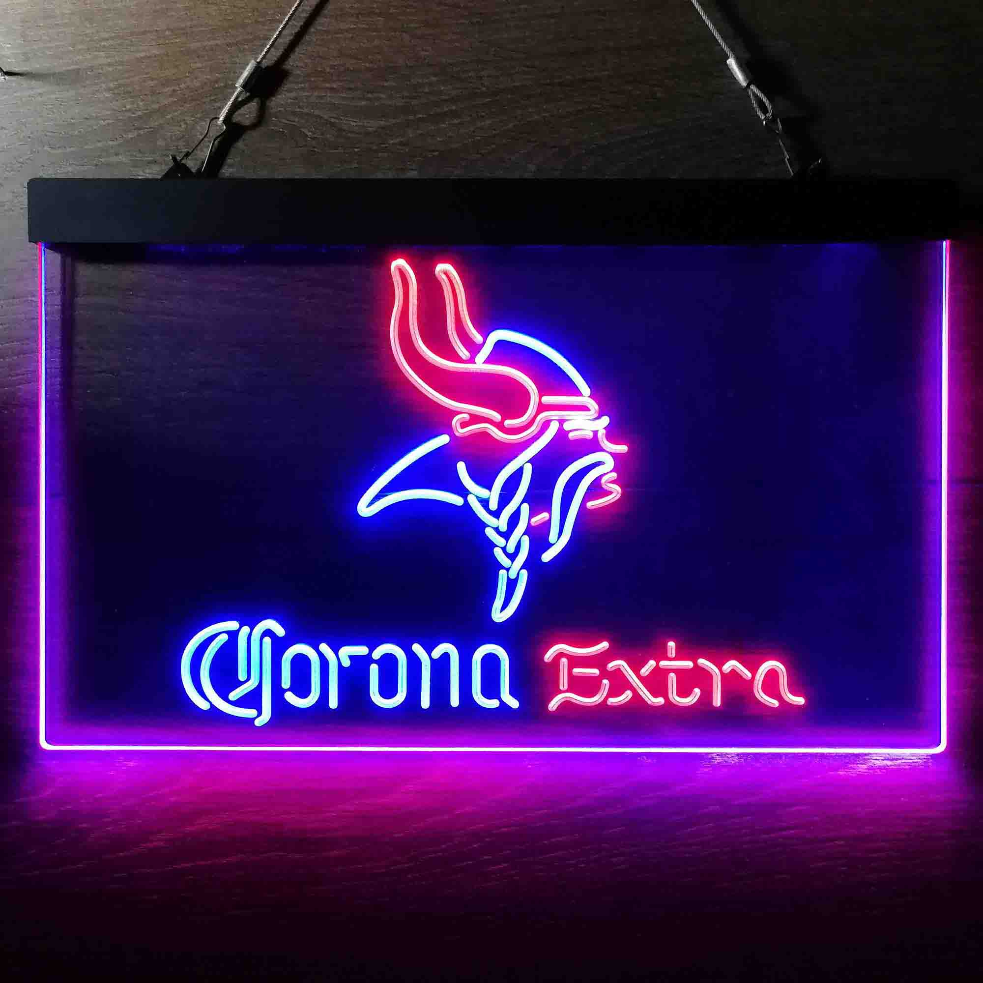 Minnesota Vikings Corona Extra Neon-Like LED Light Sign - led lab cave