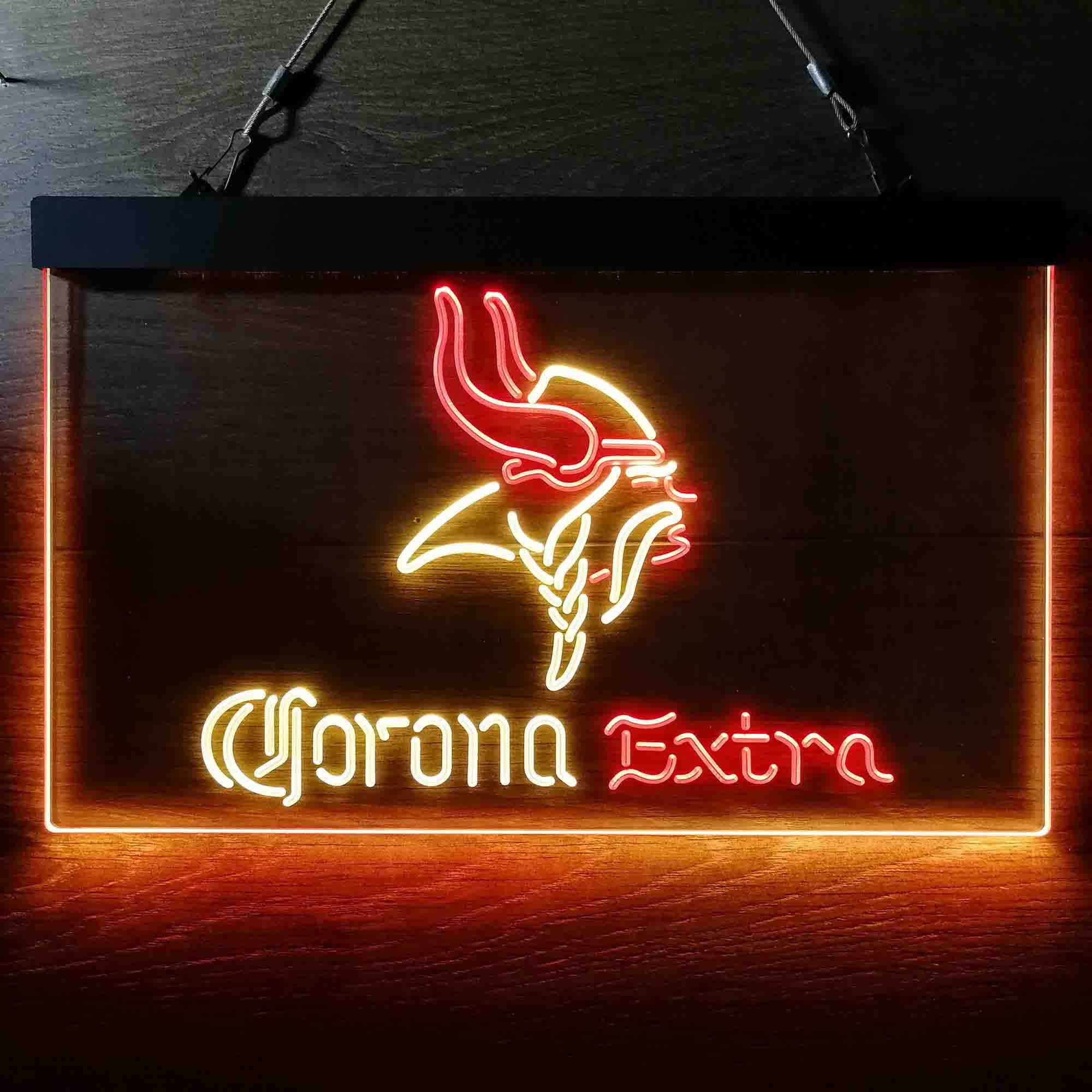 Minnesota Vikings Corona Extra Neon-Like LED Light Sign - led lab cave