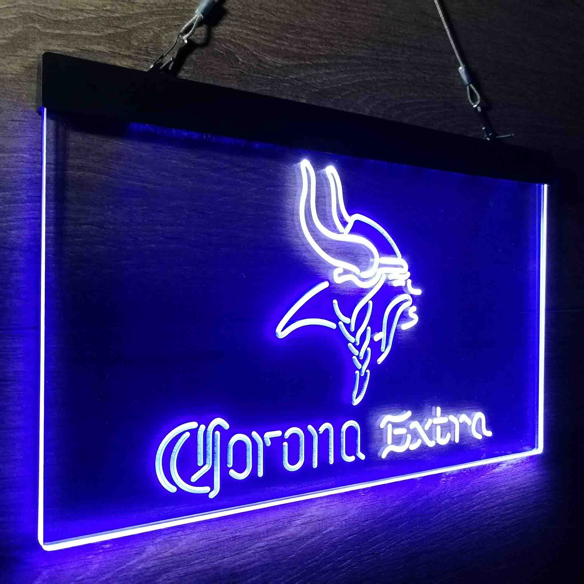 Minnesota Vikings Corona Extra Neon-Like LED Light Sign - led lab cave