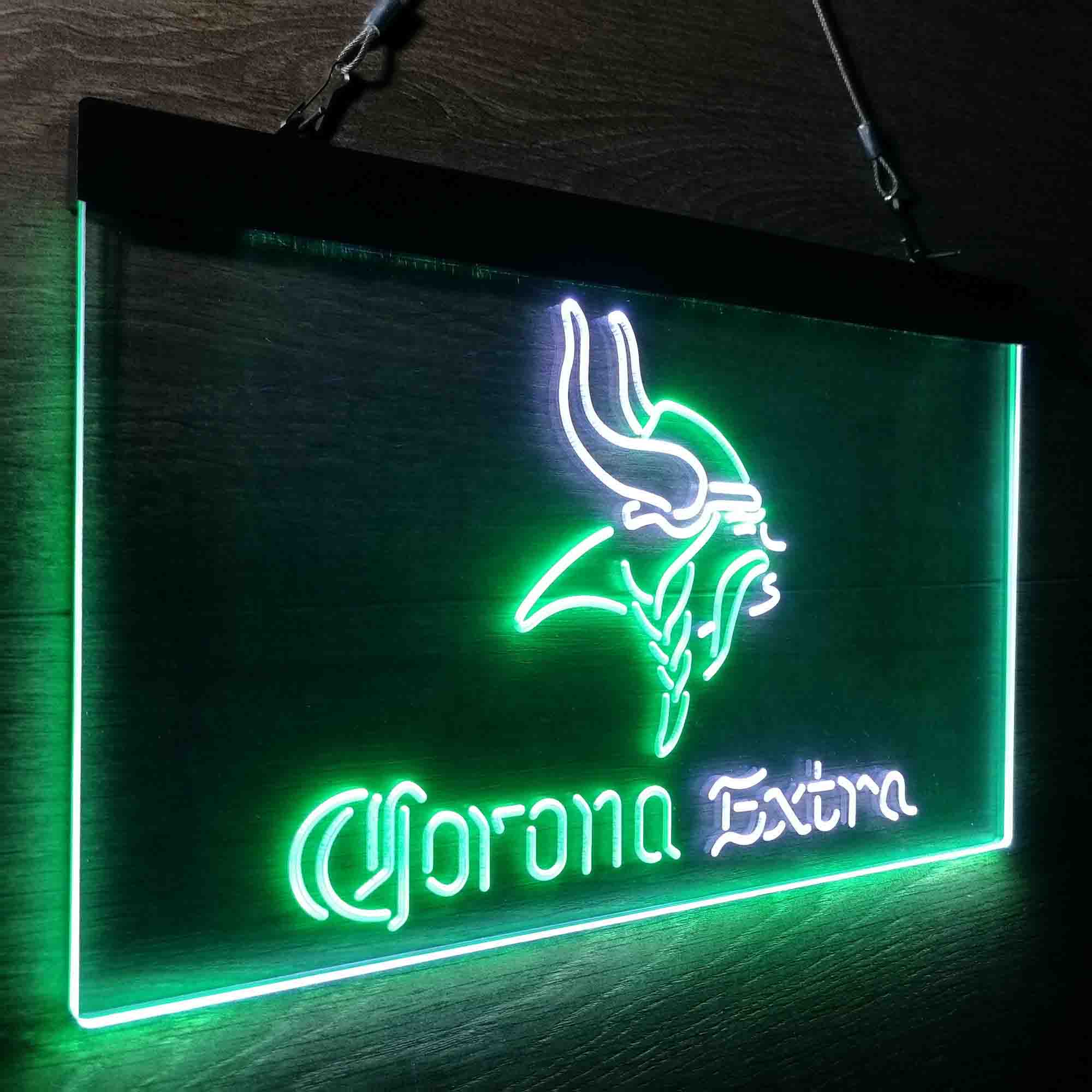 Minnesota Vikings Corona Extra Neon-Like LED Light Sign - led lab cave