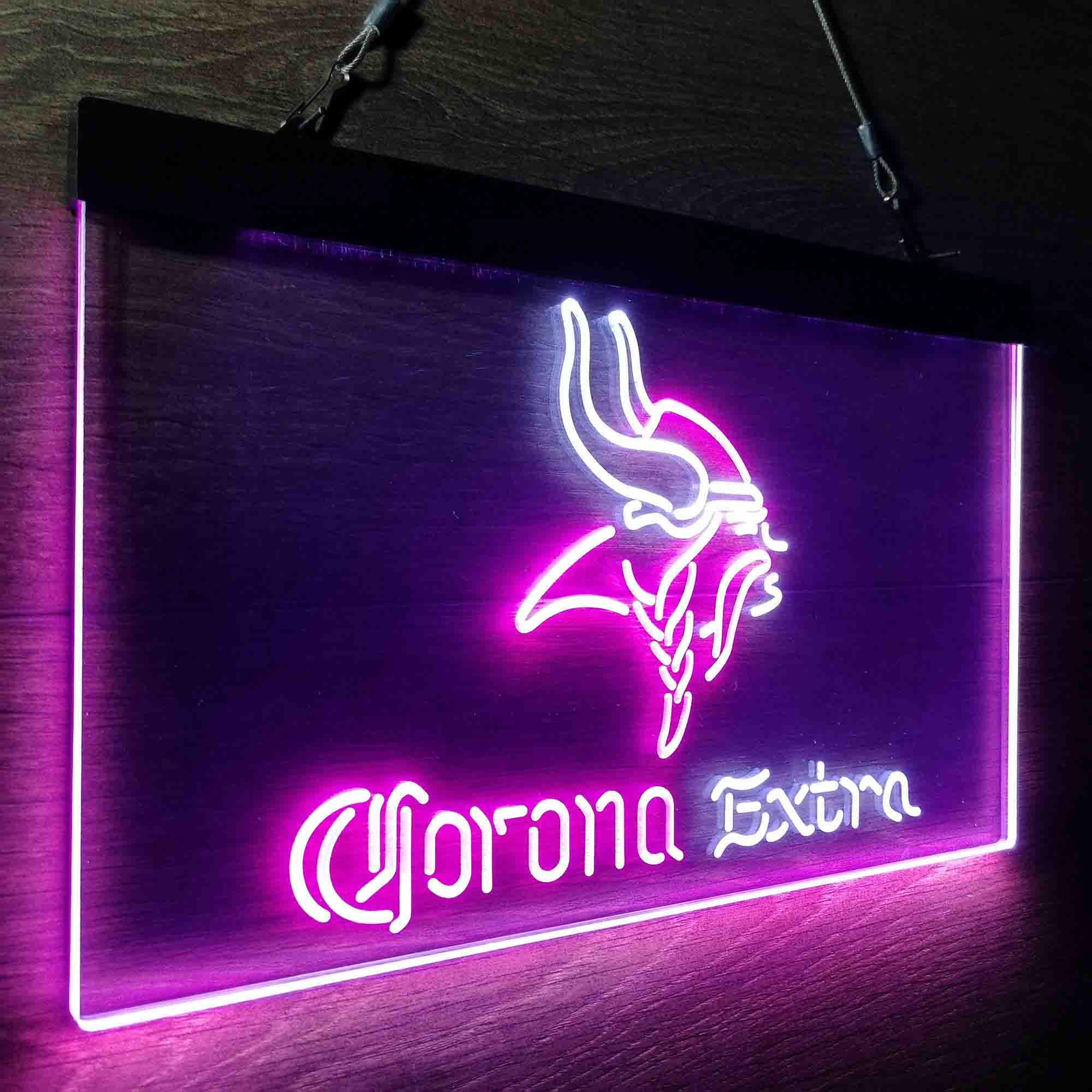 Minnesota Vikings Corona Extra Neon-Like LED Light Sign - led lab cave