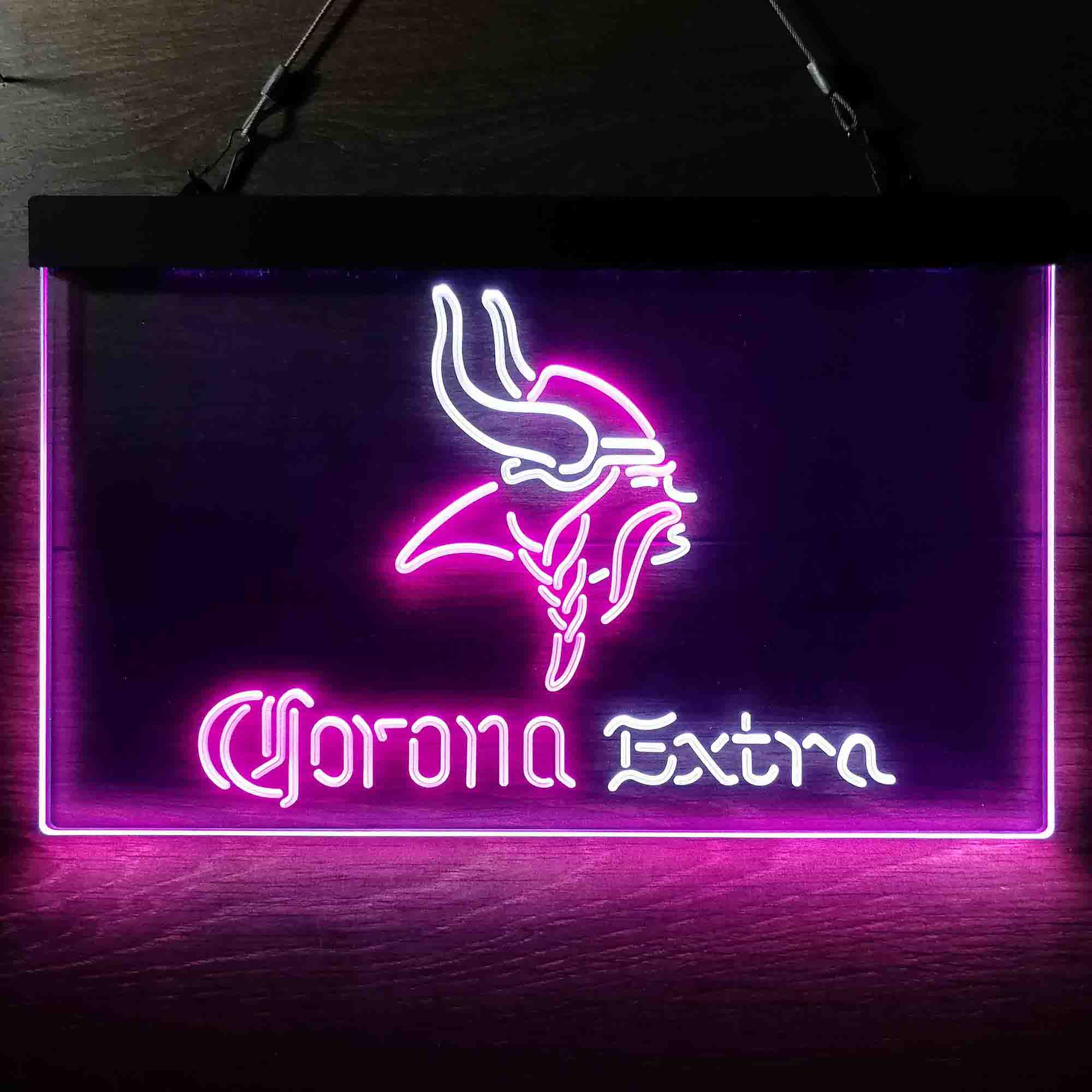 Minnesota Vikings Corona Extra Neon-Like LED Light Sign - led lab cave