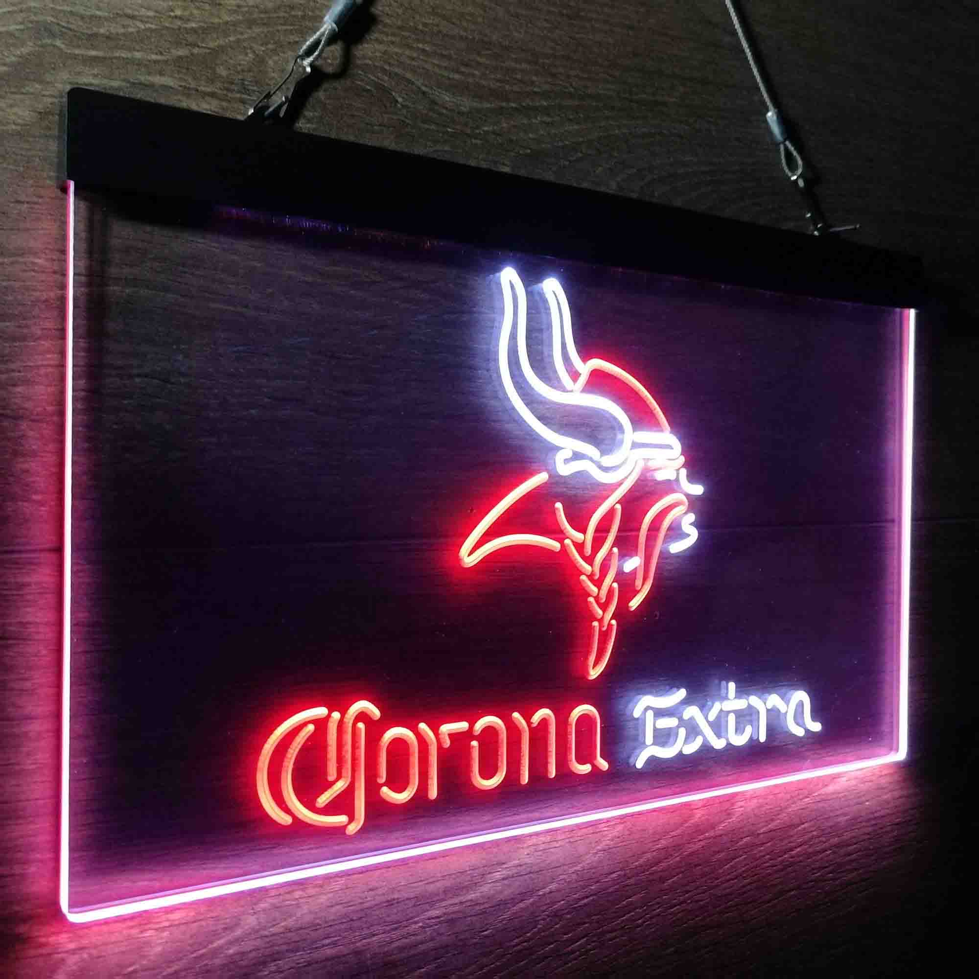 Minnesota Vikings Corona Extra Neon-Like LED Light Sign - led lab cave