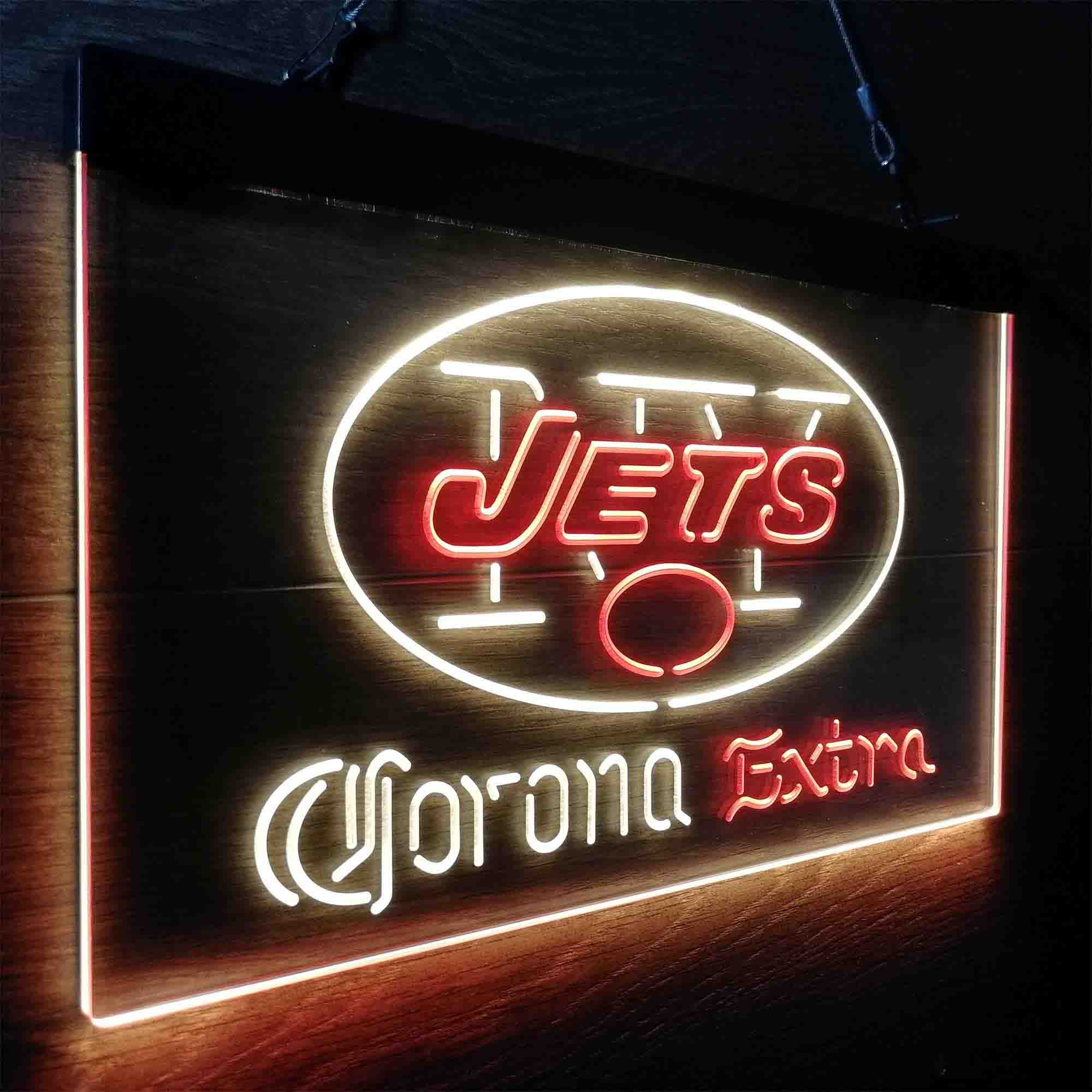 New York Jets Corona Extra Bar Neon-Like LED Sign - ProLedSign