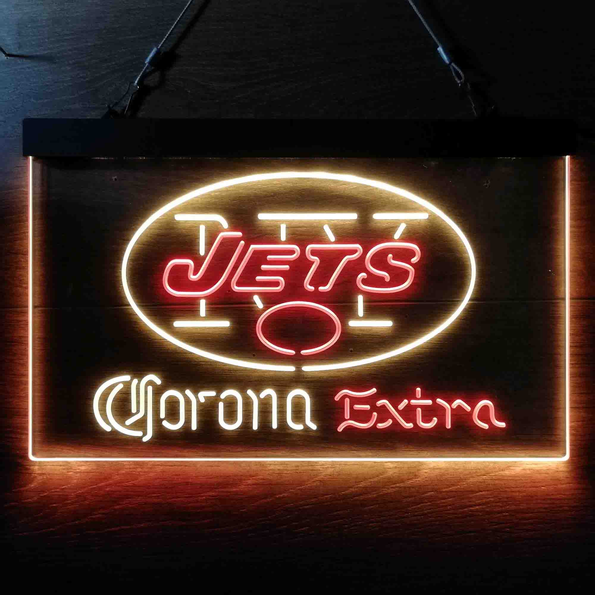 New York Jets Corona Extra Bar Neon-Like LED Sign - ProLedSign