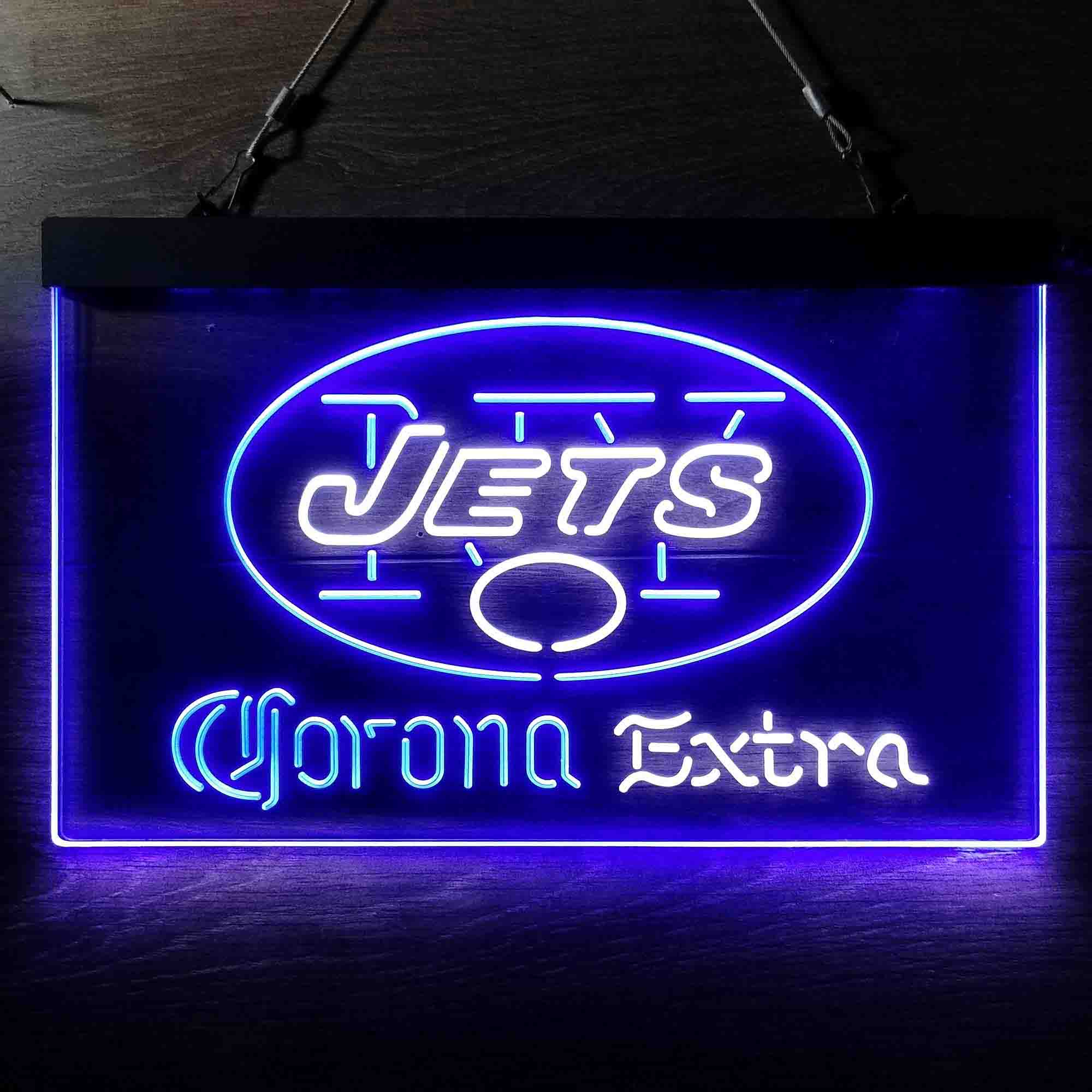 New York Jets Corona Extra Bar Neon-Like LED Sign - ProLedSign