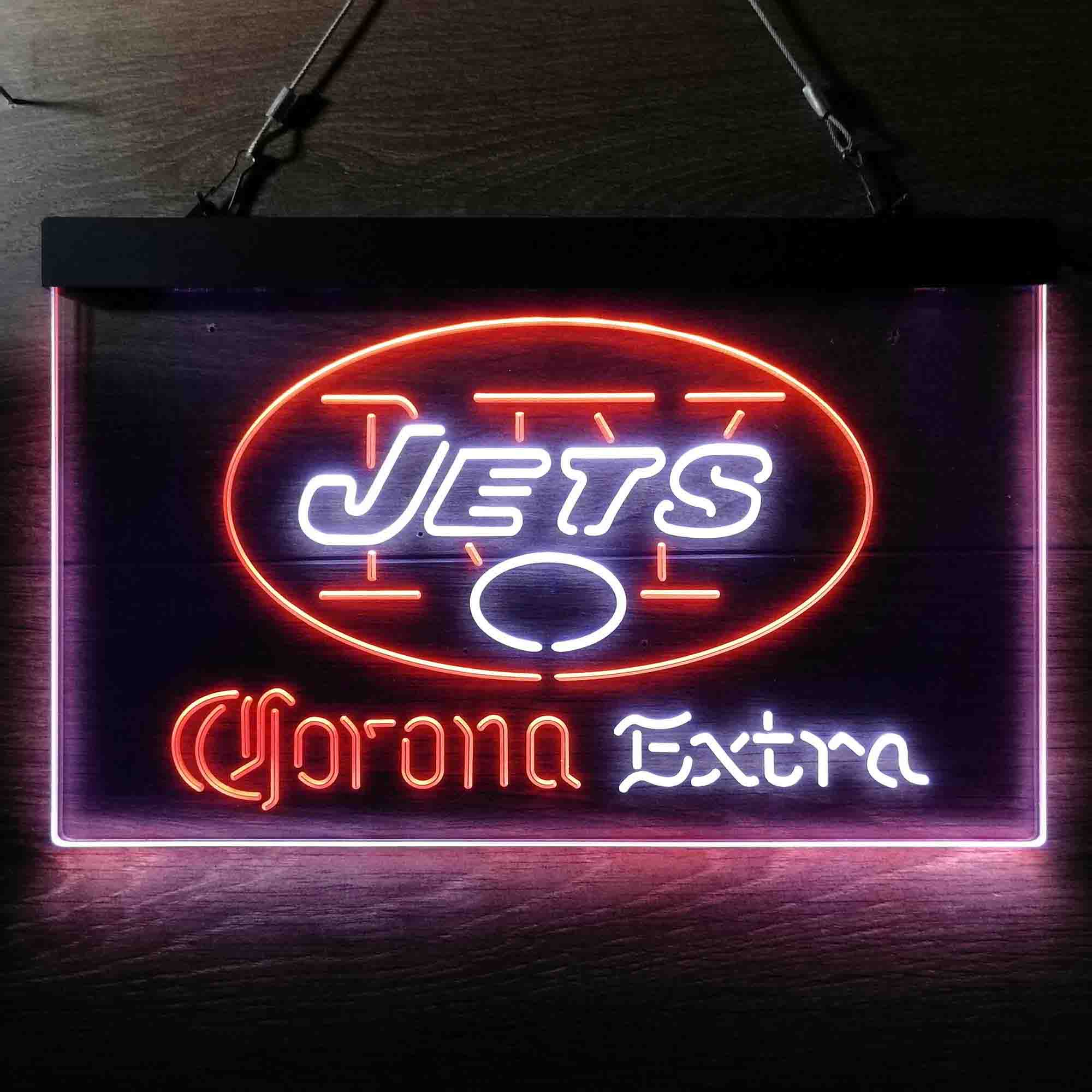 New York Jets Corona Extra Bar Neon-Like LED Sign - ProLedSign