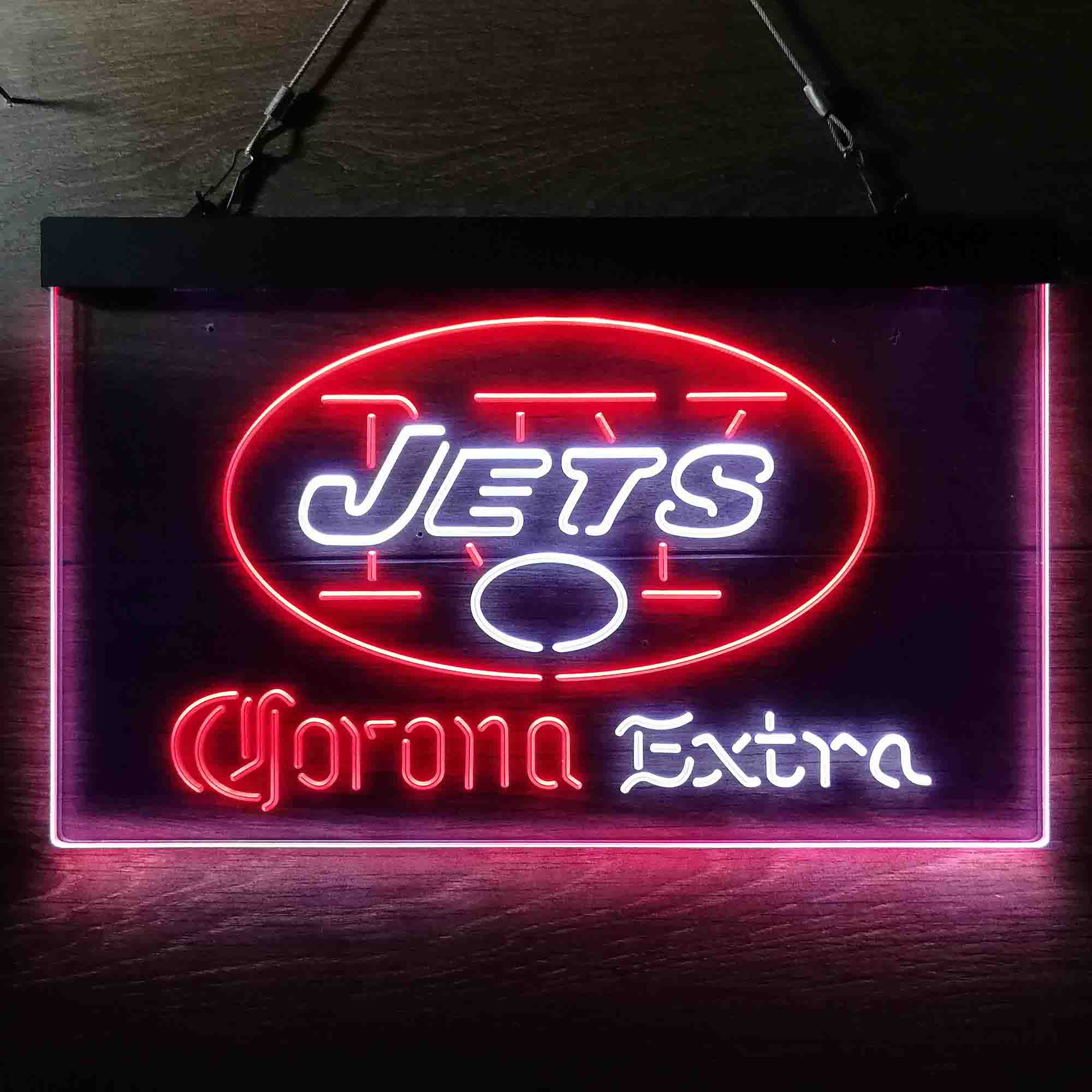 New York Jets Corona Extra Bar Neon-Like LED Sign - ProLedSign