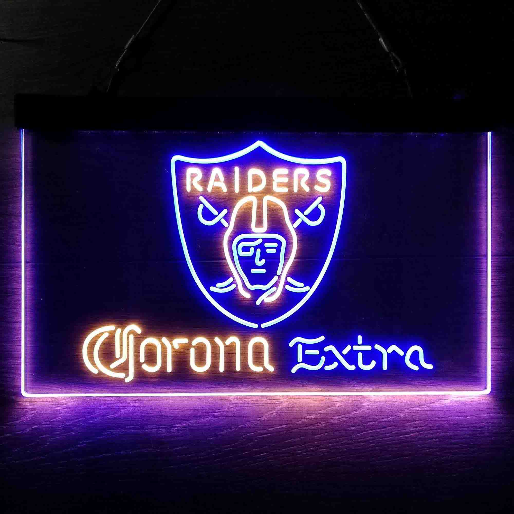 Oakland Raiders Corona Extra Bar Neon-Like LED Sign - ProLedSign