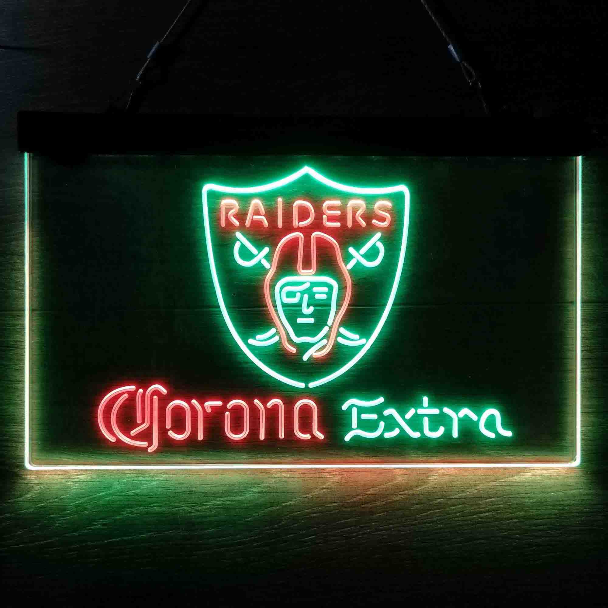 Oakland Raiders Corona Extra Bar Neon-Like LED Sign - ProLedSign