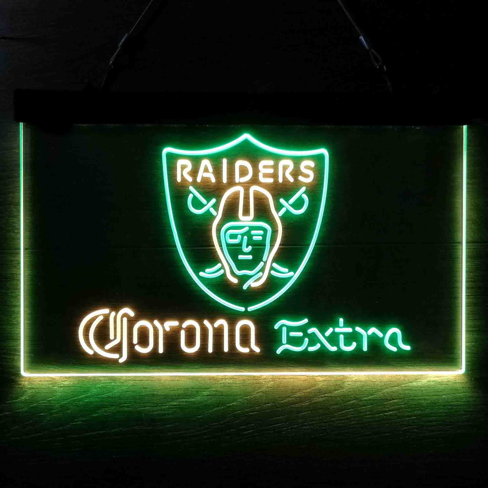 Oakland Raiders Corona Extra Bar Neon-Like LED Sign - ProLedSign