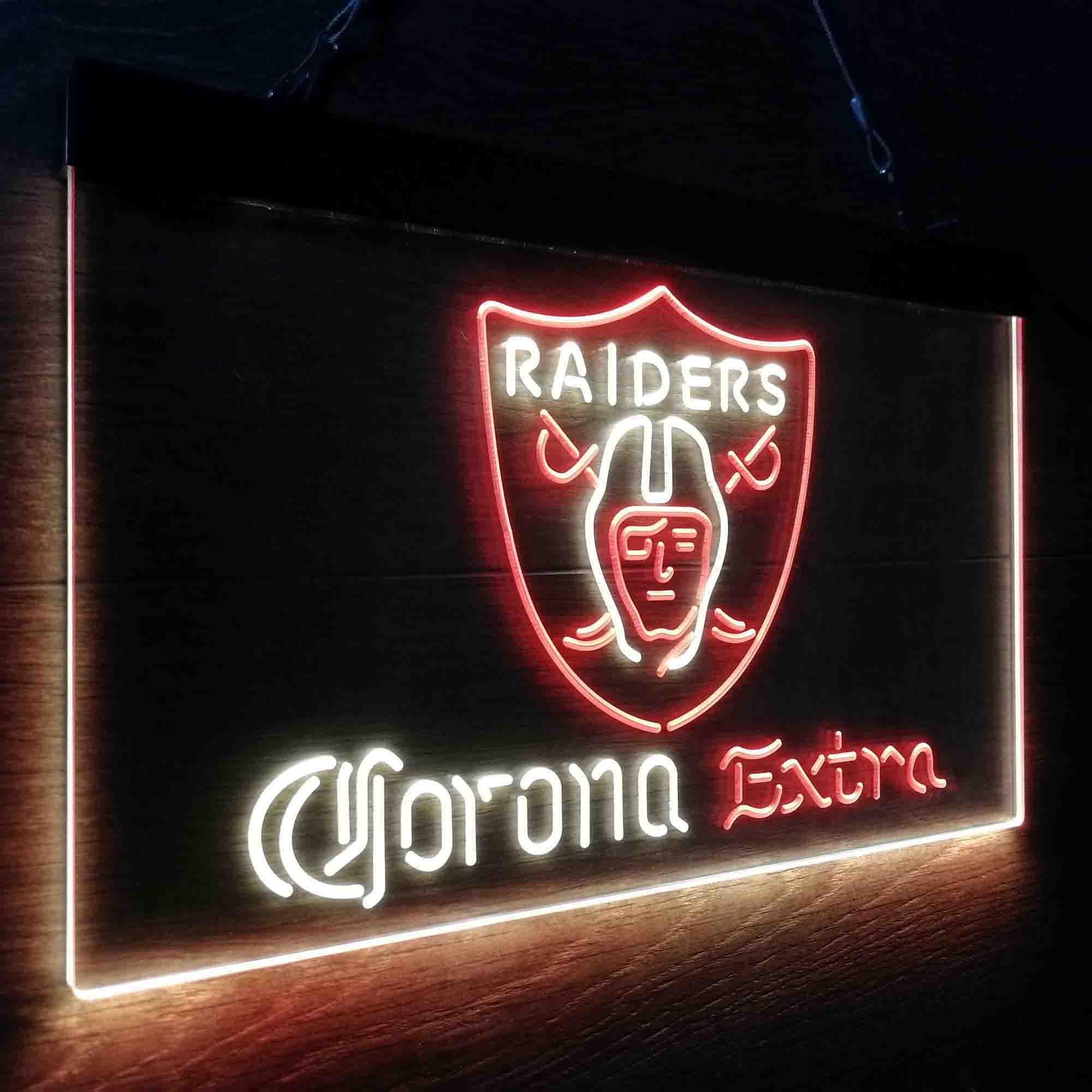 Oakland Raiders Corona Extra Bar Neon-Like LED Sign - ProLedSign