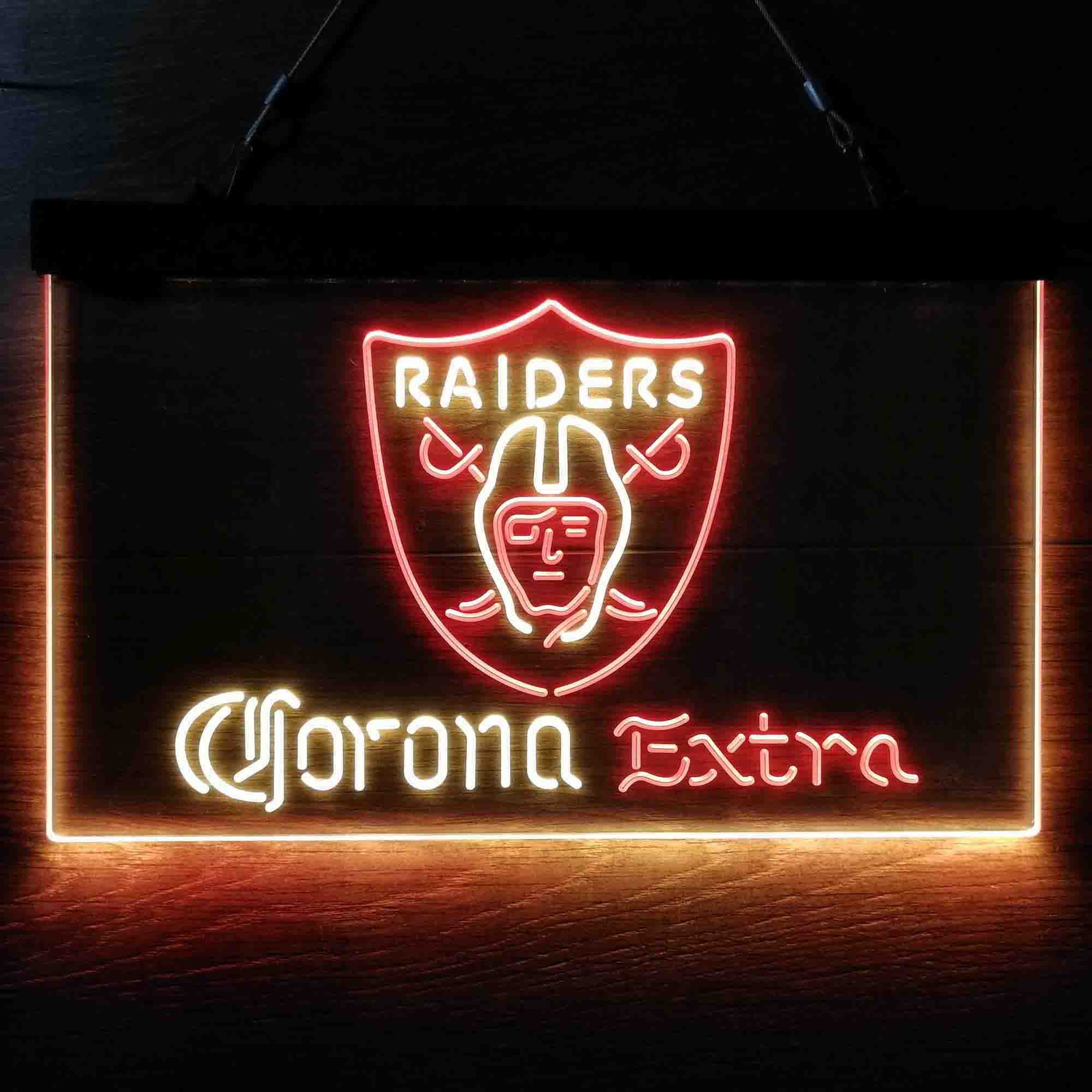 Oakland Raiders Corona Extra Bar Neon-Like LED Sign - ProLedSign