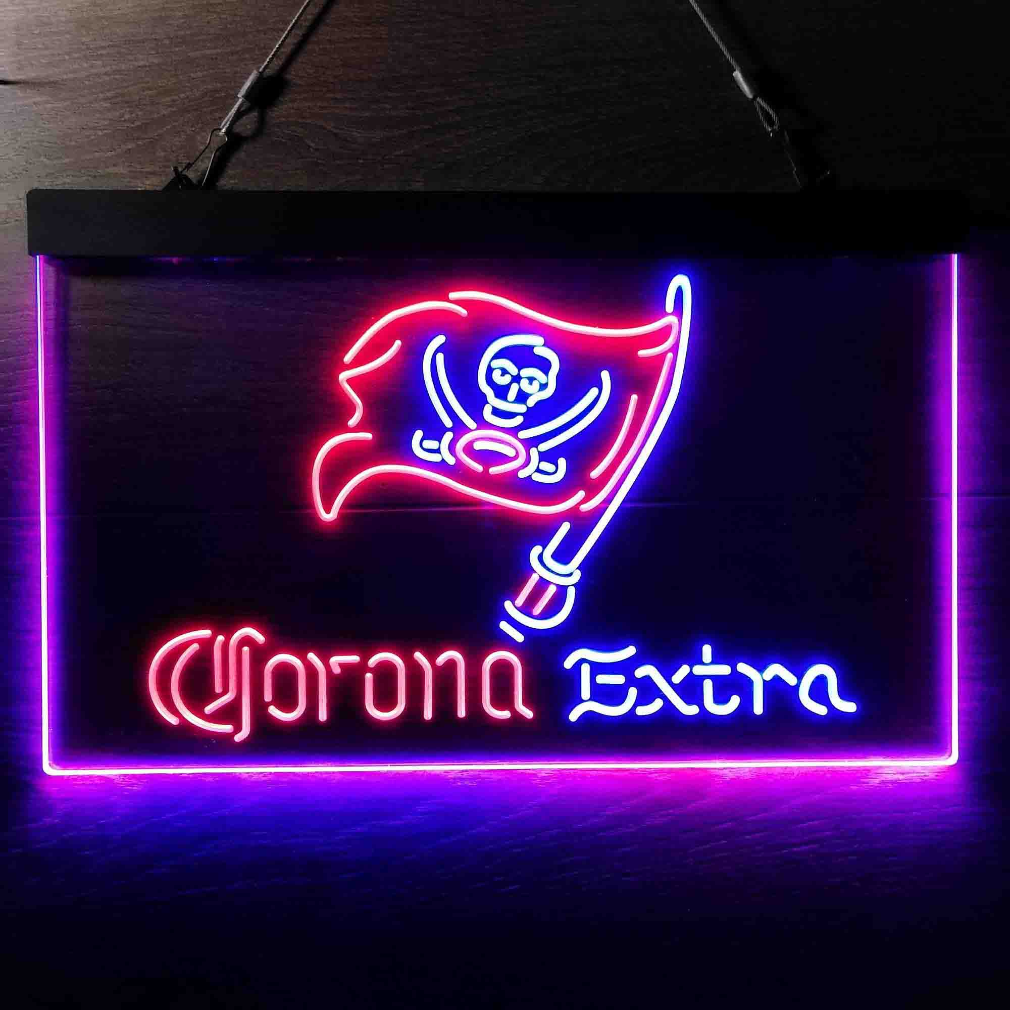 Corona Extra Bar Tampa Bay Buccaneers Est. 1976 Neon-Like LED Sign - ProLedSign