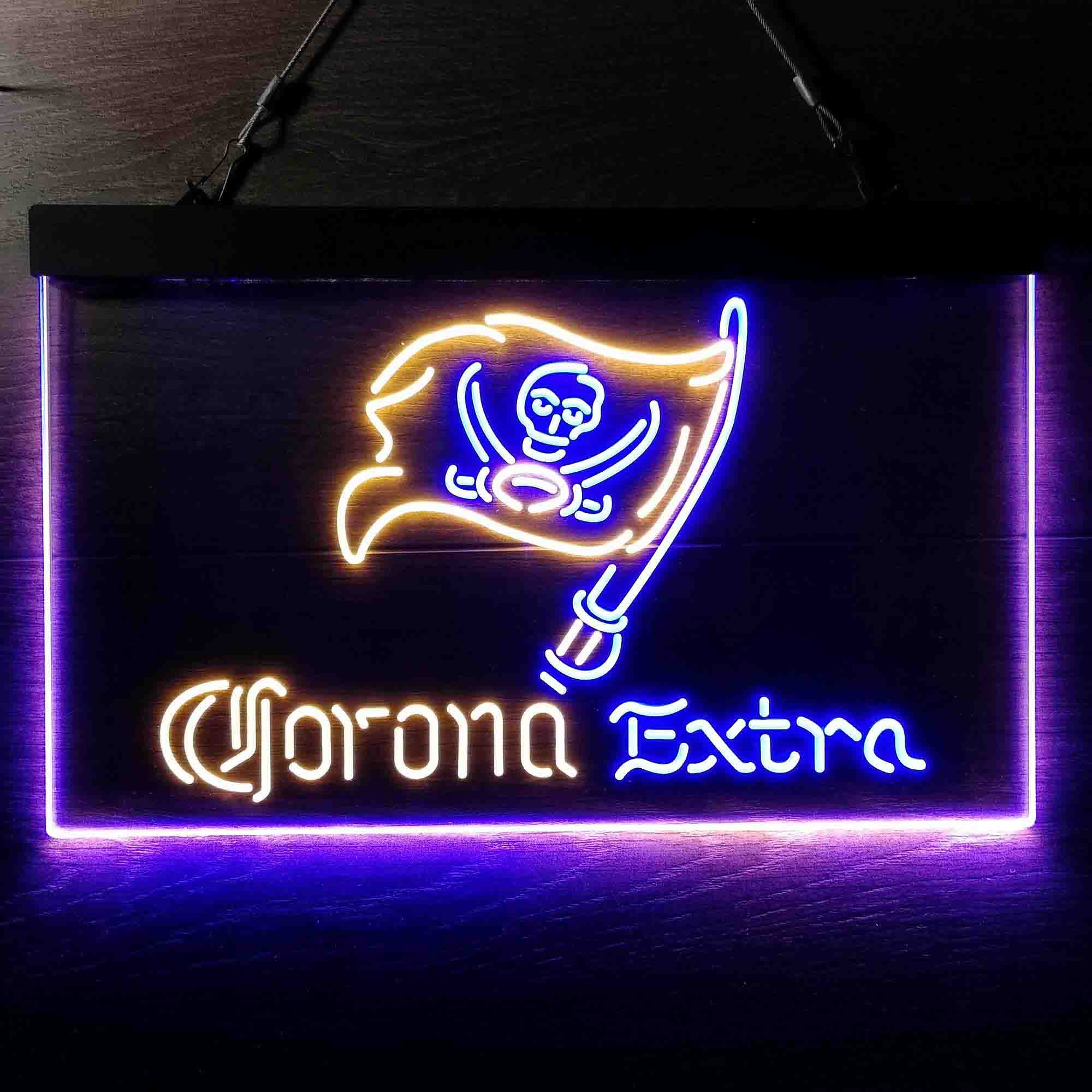 Corona Extra Bar Tampa Bay Buccaneers Est. 1976 Neon-Like LED Sign - ProLedSign