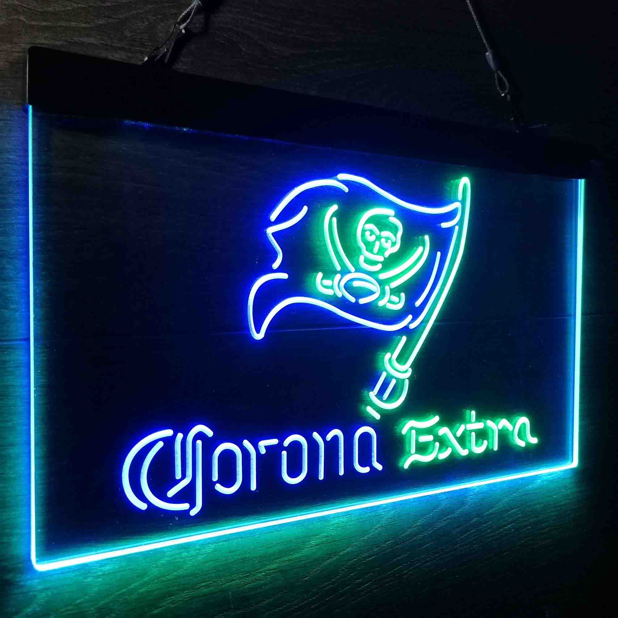 Corona Extra Bar Tampa Bay Buccaneers Est. 1976 Neon-Like LED Sign - ProLedSign