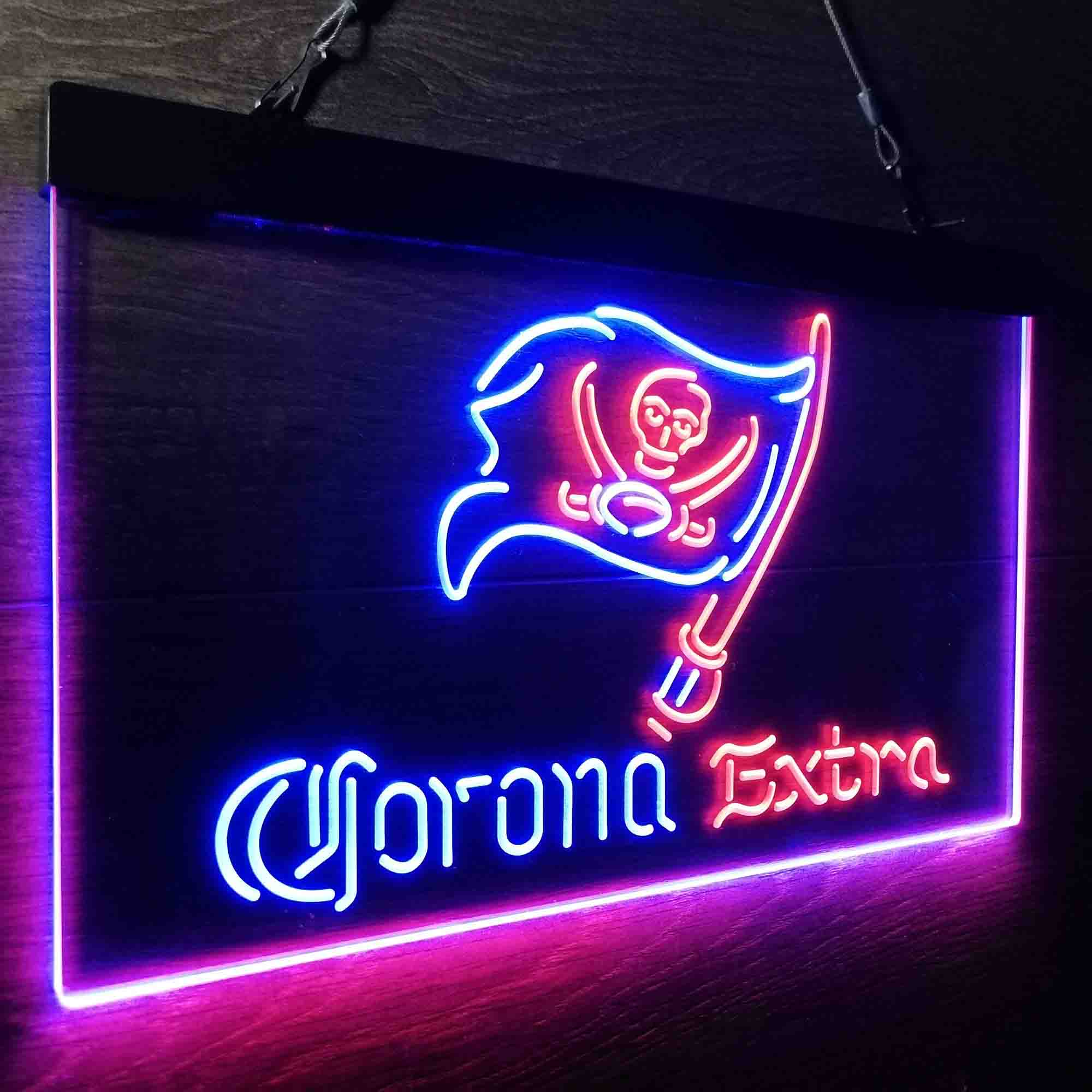 Corona Extra Bar Tampa Bay Buccaneers Est. 1976 Neon-Like LED Sign - ProLedSign