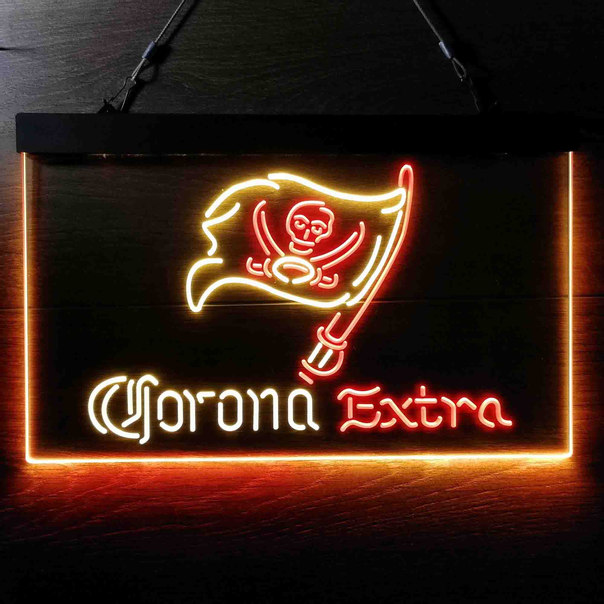 Corona Extra Bar Tampa Bay Buccaneers Est. 1976 Neon-Like LED Sign - ProLedSign