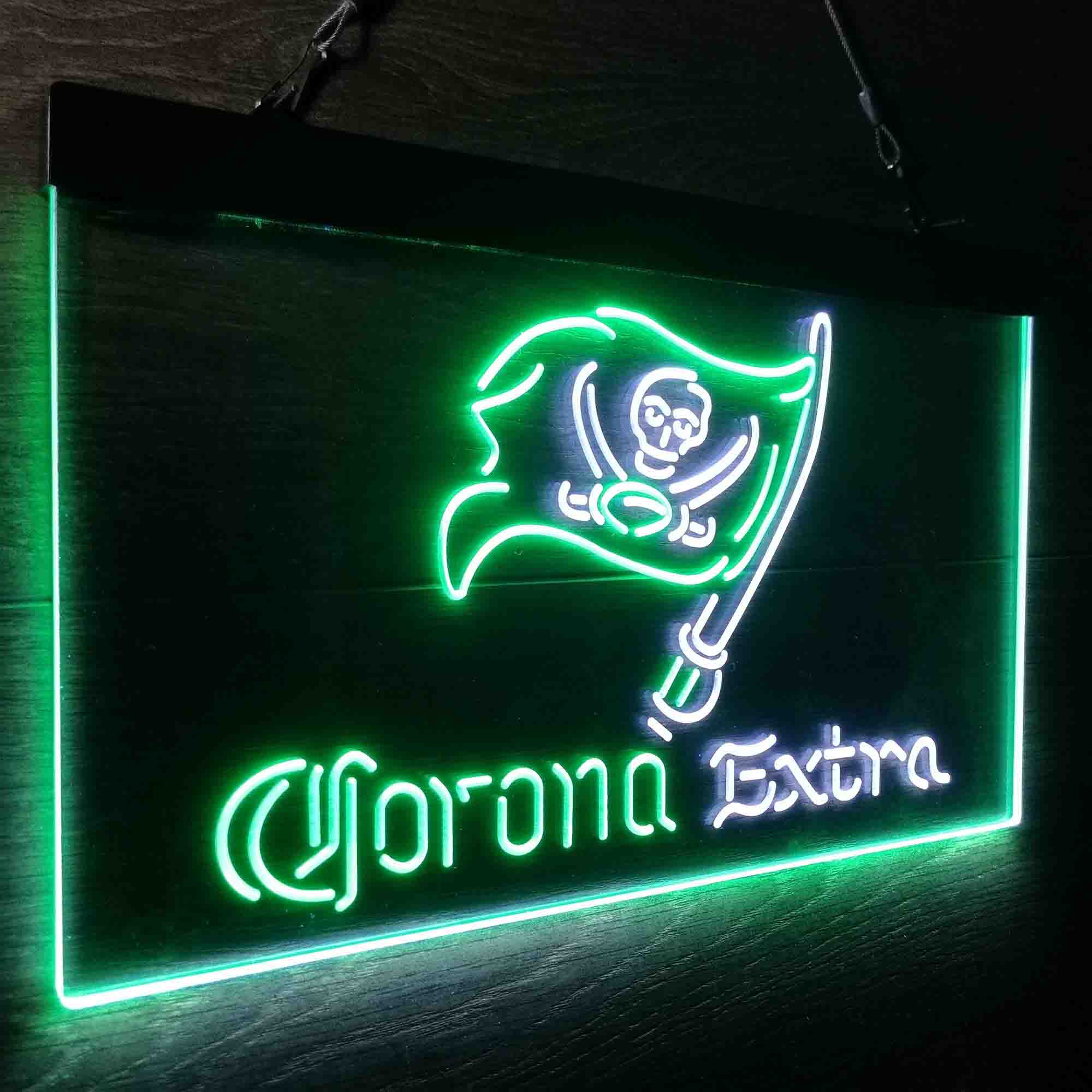 Corona Extra Bar Tampa Bay Buccaneers Est. 1976 Neon-Like LED Sign - ProLedSign