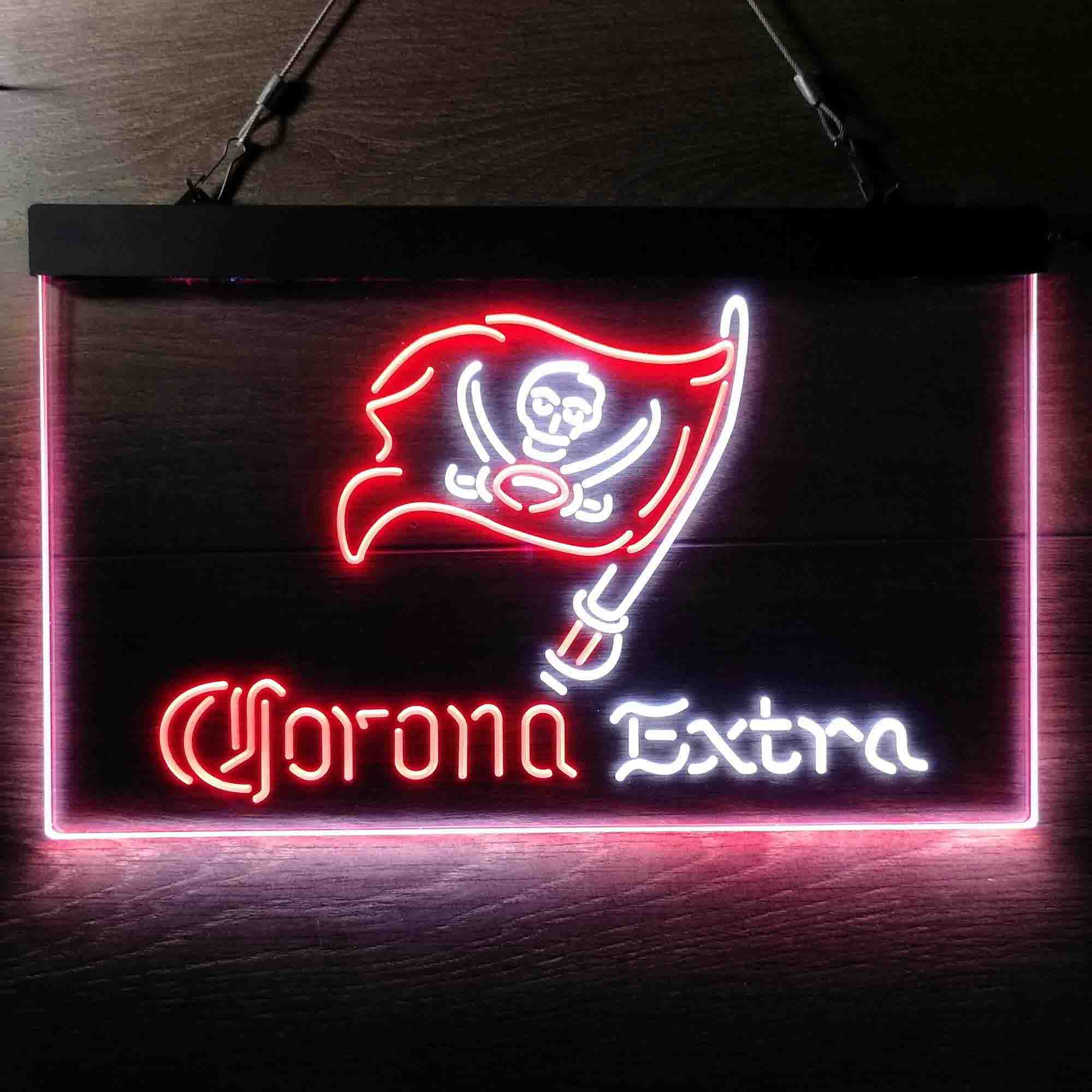 Corona Extra Bar Tampa Bay Buccaneers Est. 1976 Neon-Like LED Sign - ProLedSign