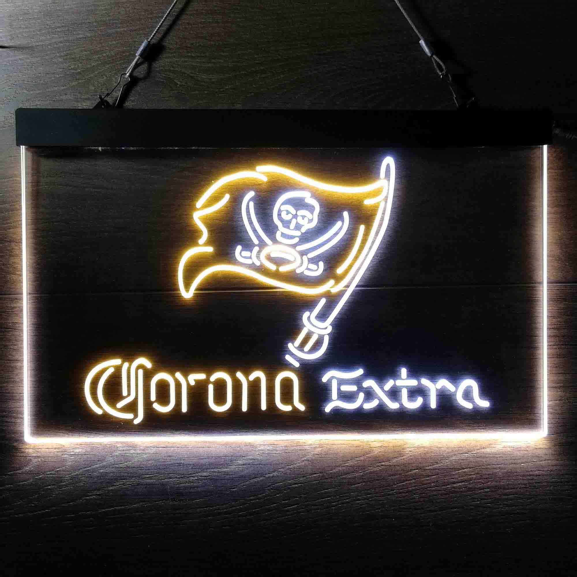 Corona Extra Bar Tampa Bay Buccaneers Est. 1976 Neon-Like LED Sign - ProLedSign