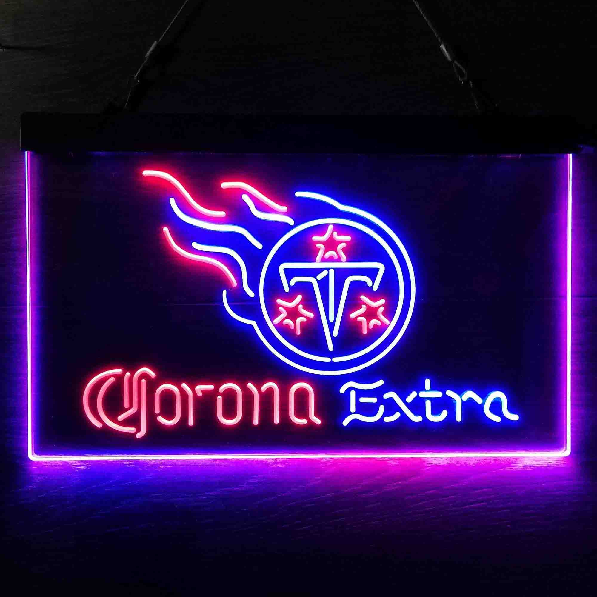 Tennessee Titans Corona Extra Bar Neon-Like LED Sign - ProLedSign