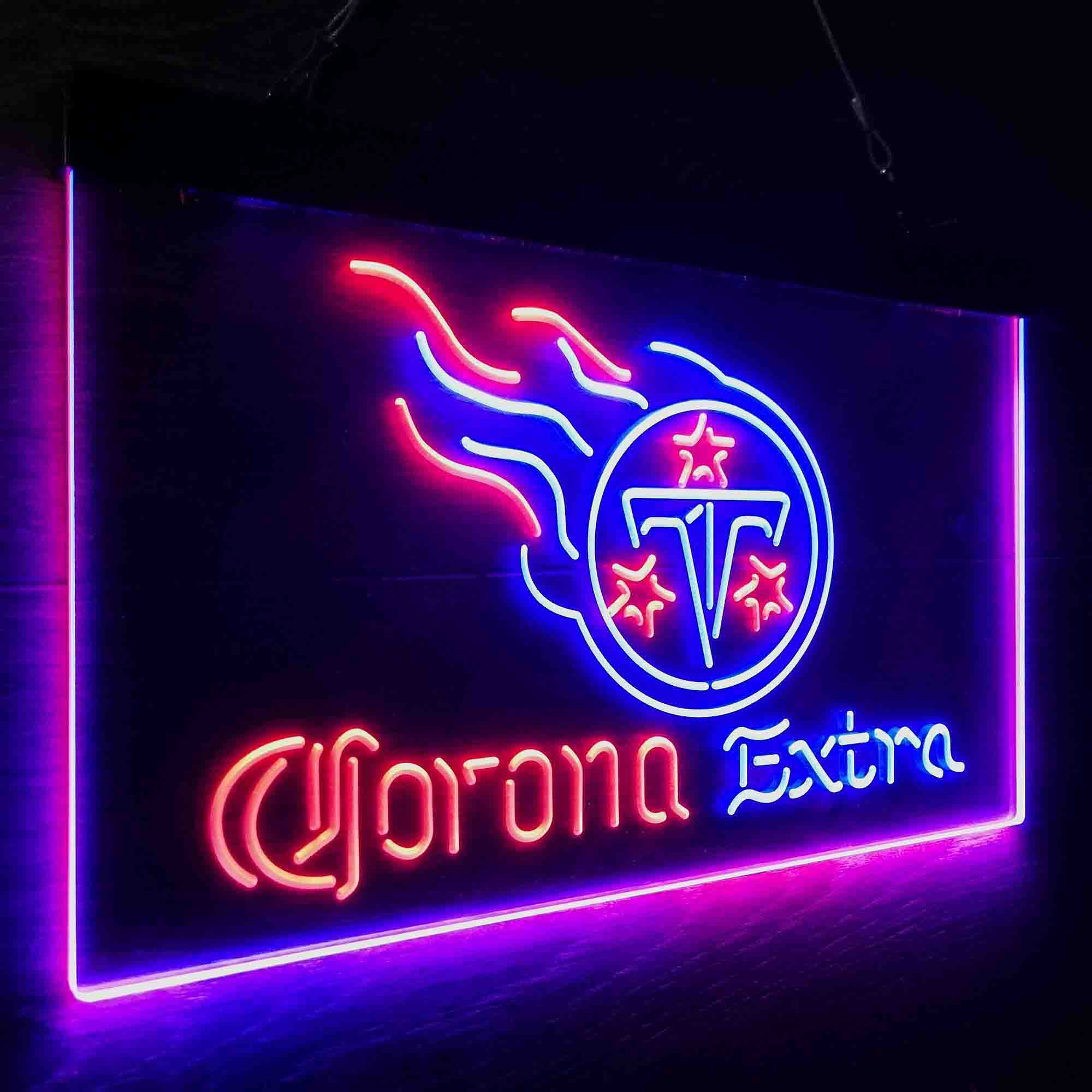 Tennessee Titans Corona Extra Bar Neon-Like LED Sign - ProLedSign