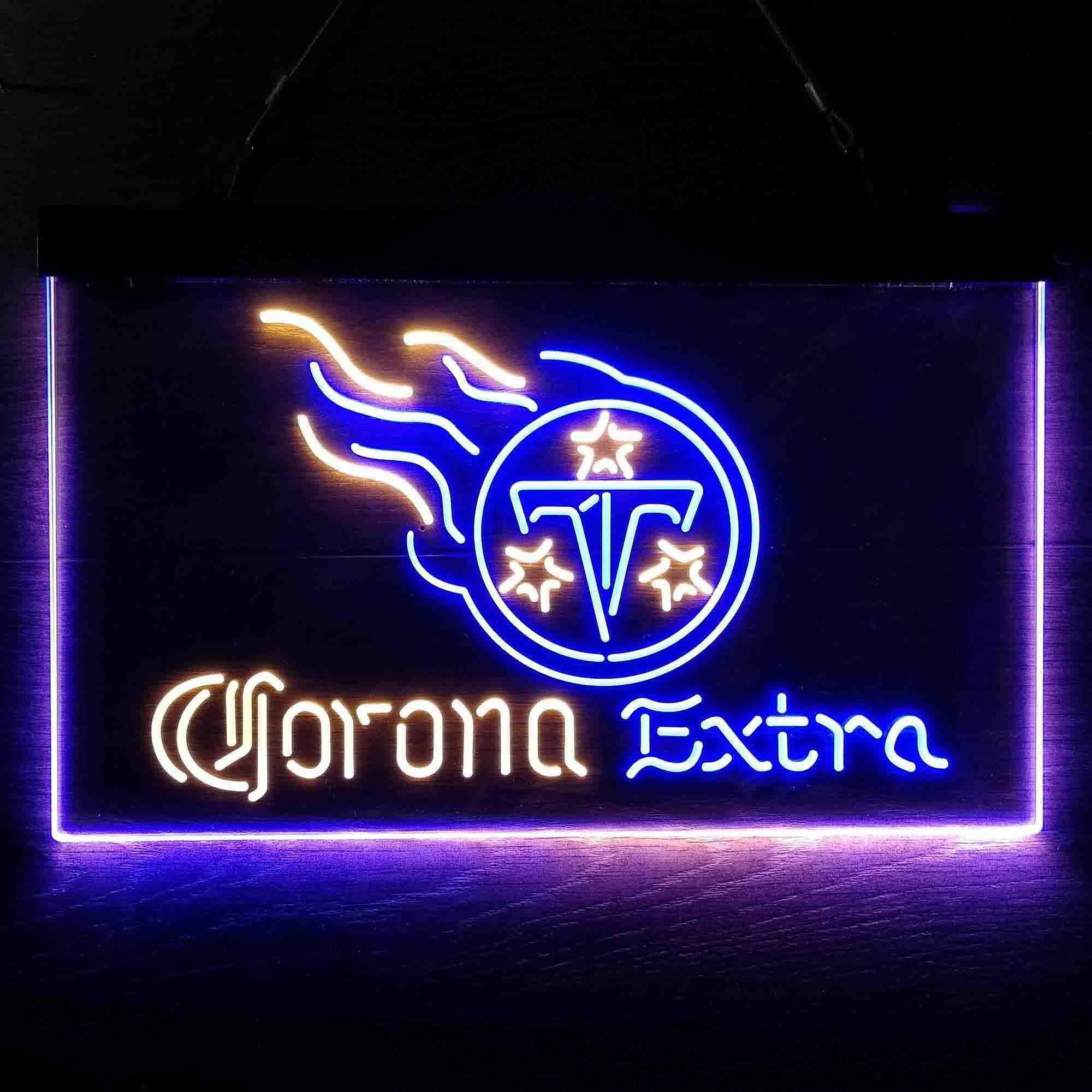 Tennessee Titans Corona Extra Bar Neon-Like LED Sign - ProLedSign