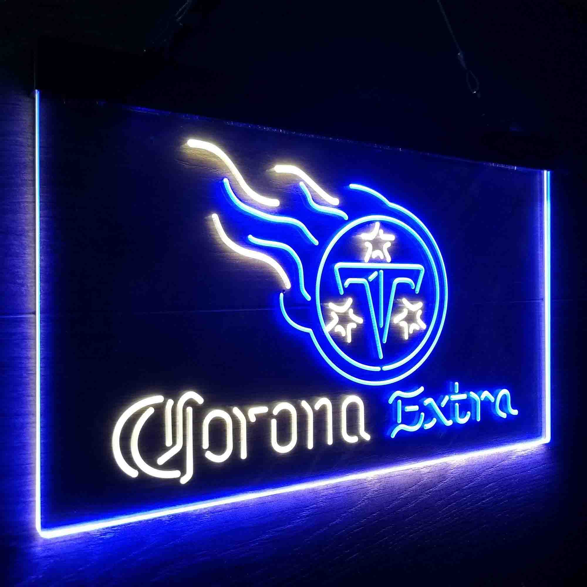 Tennessee Titans Corona Extra Bar Neon-Like LED Sign - ProLedSign