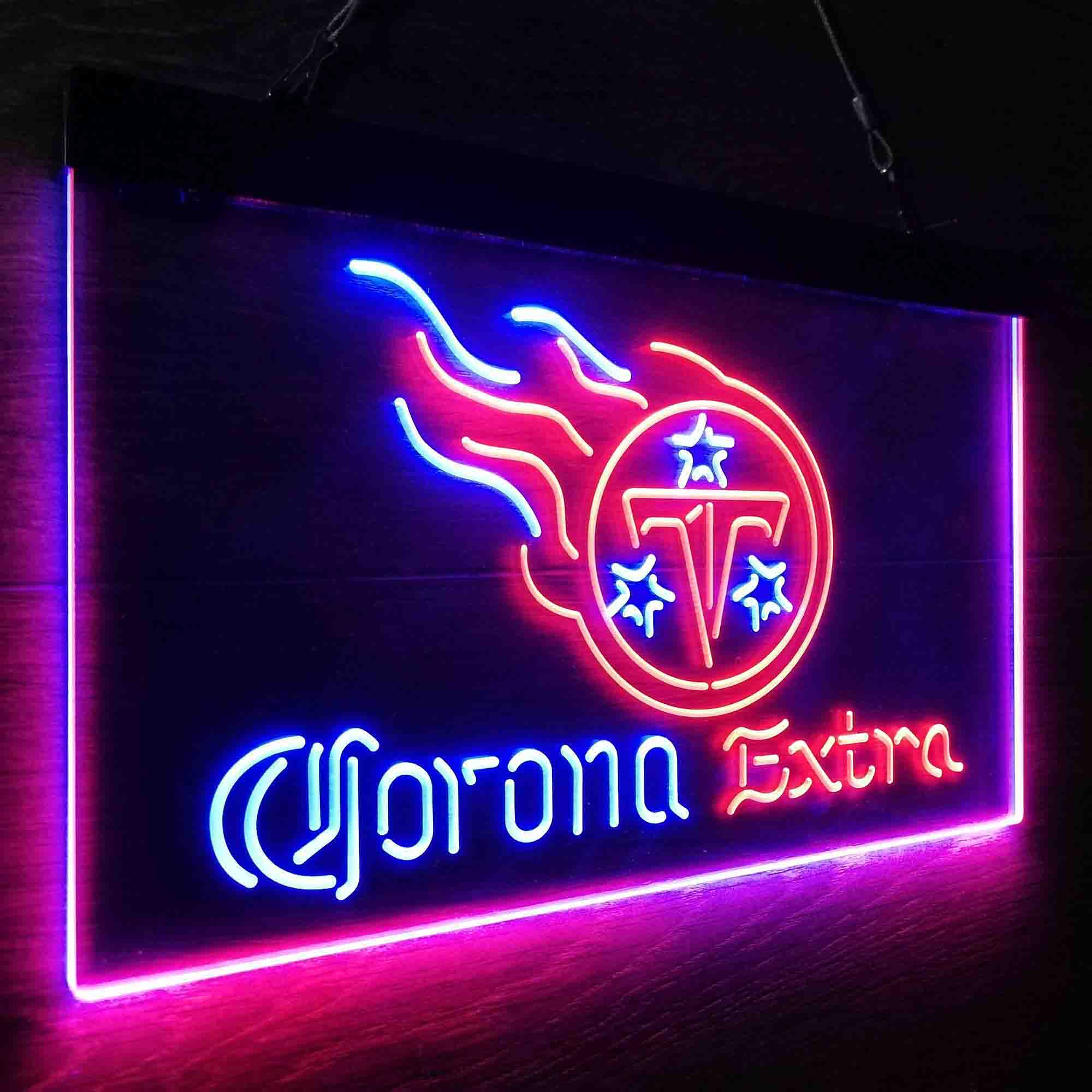 Tennessee Titans Corona Extra Bar Neon-Like LED Sign - ProLedSign