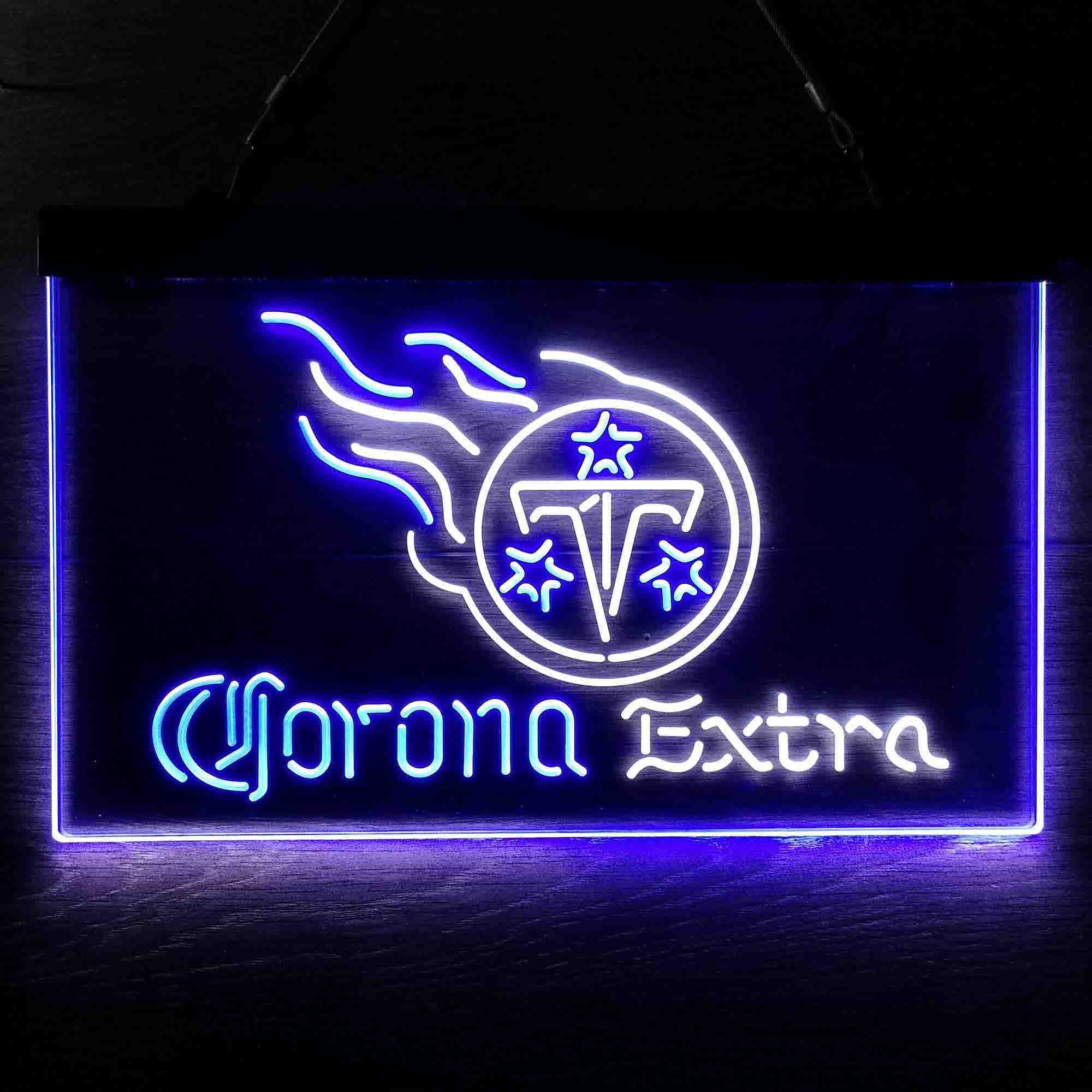 Tennessee Titans Corona Extra Bar Neon-Like LED Sign - ProLedSign