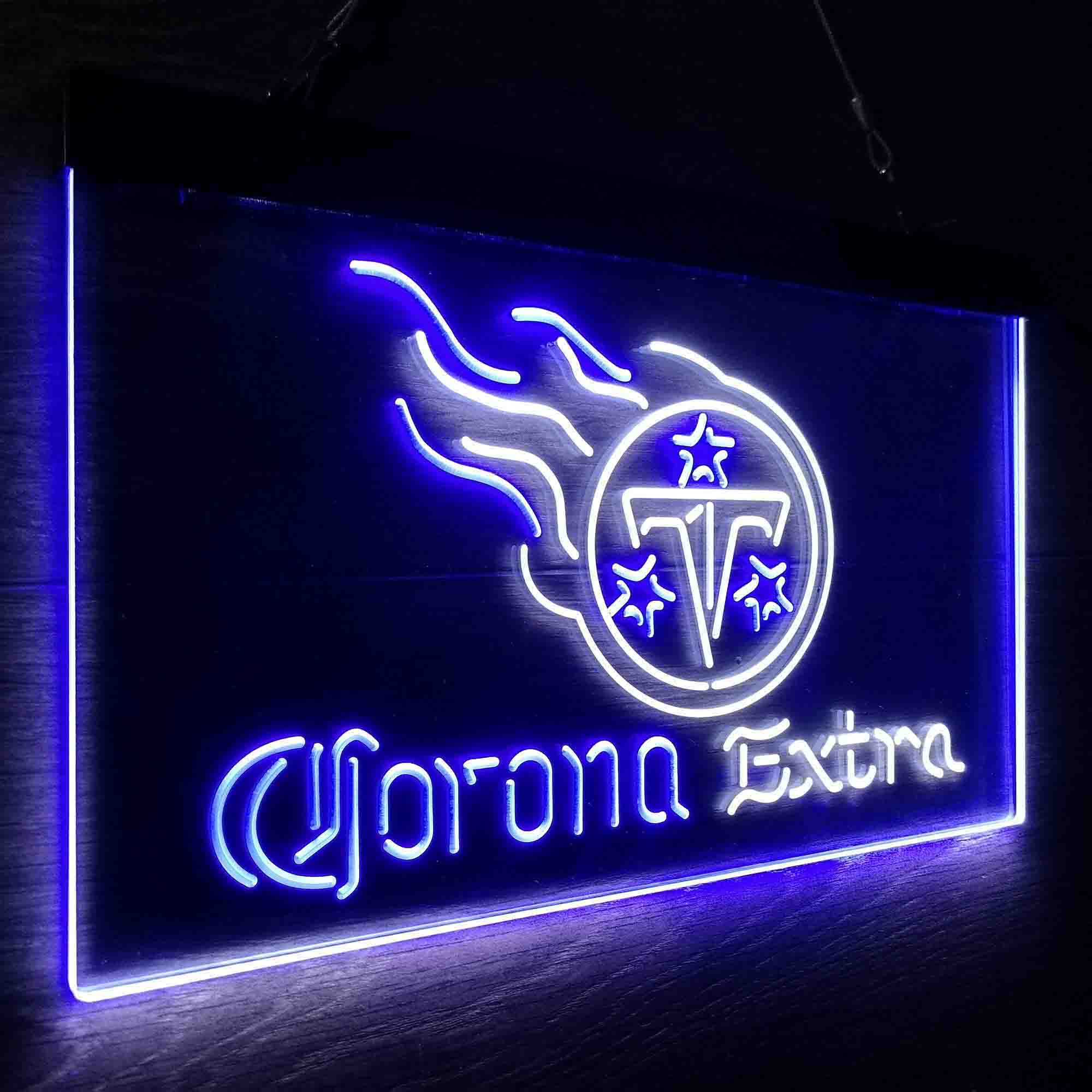 Tennessee Titans Corona Extra Bar Neon-Like LED Sign - ProLedSign