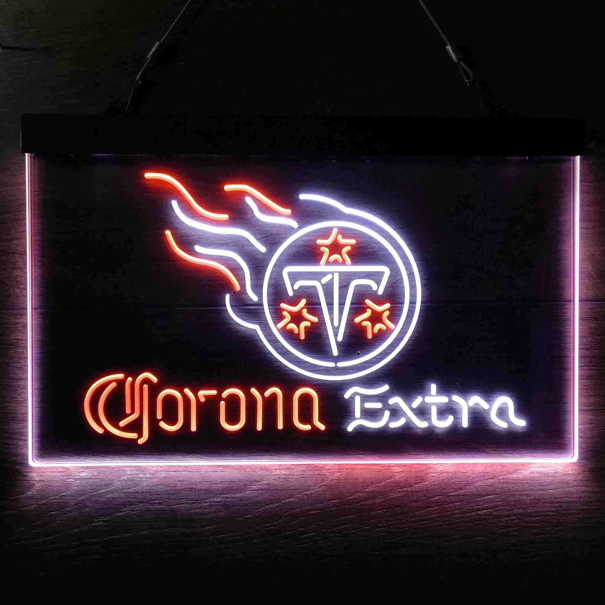 Tennessee Titans Corona Extra Bar Neon-Like LED Sign - ProLedSign