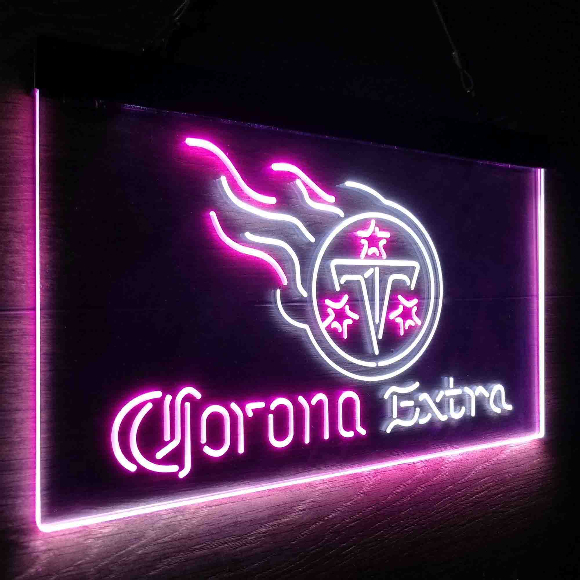 Tennessee Titans Corona Extra Bar Neon-Like LED Sign - ProLedSign