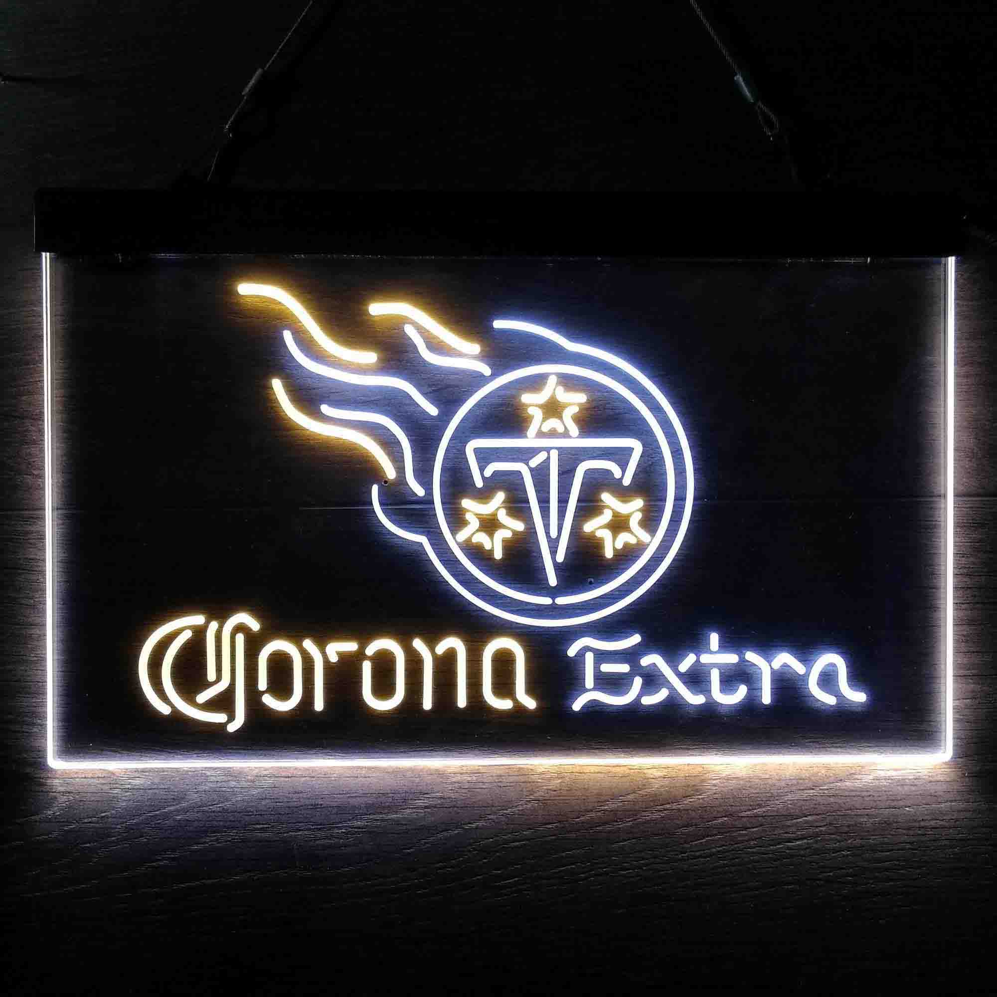 Corona Extra Bar Tennessee Titans Est. 1960 Neon-Like LED Sign