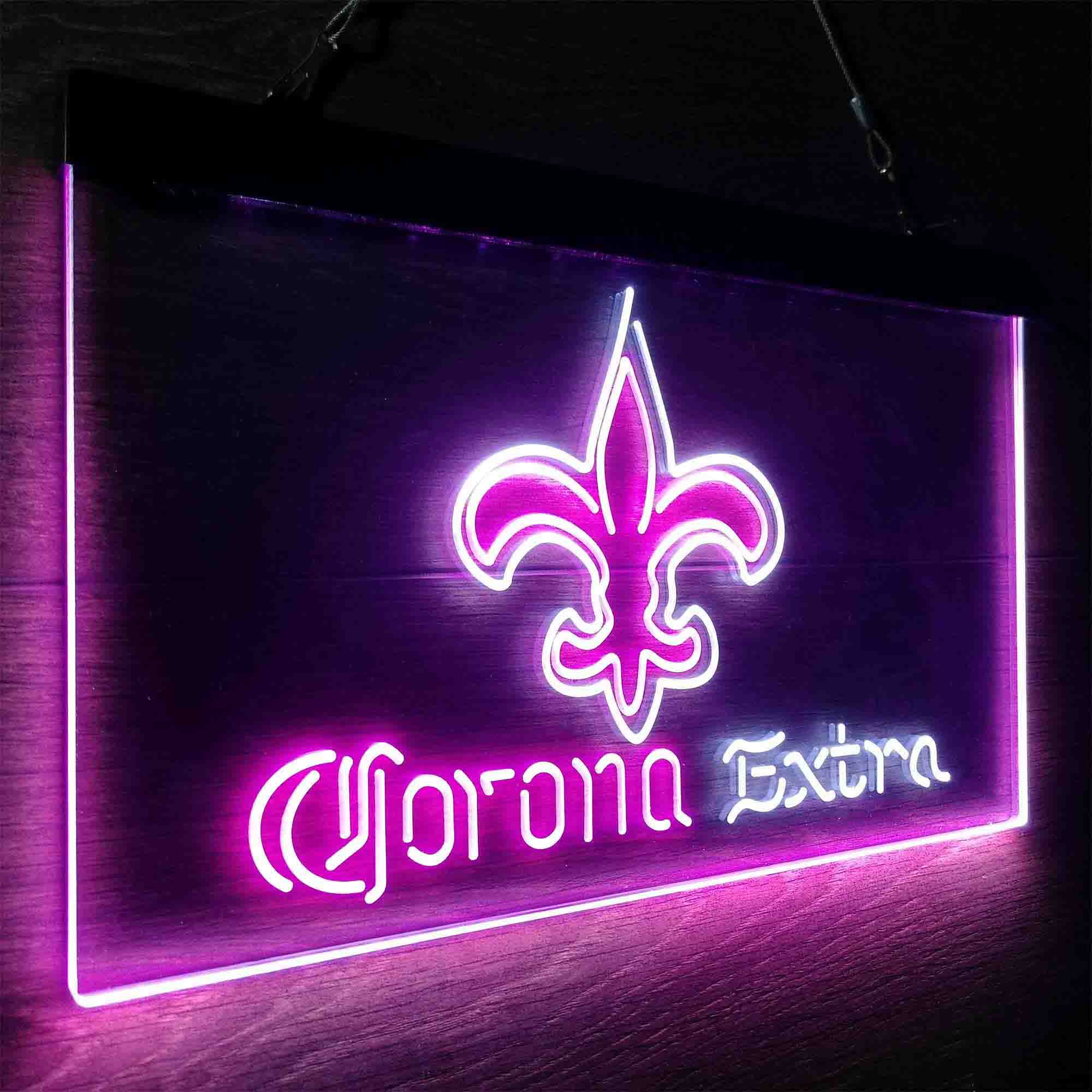 New Orleans Saints Corona Extra Neon-Like LED Sign - ProLedSign