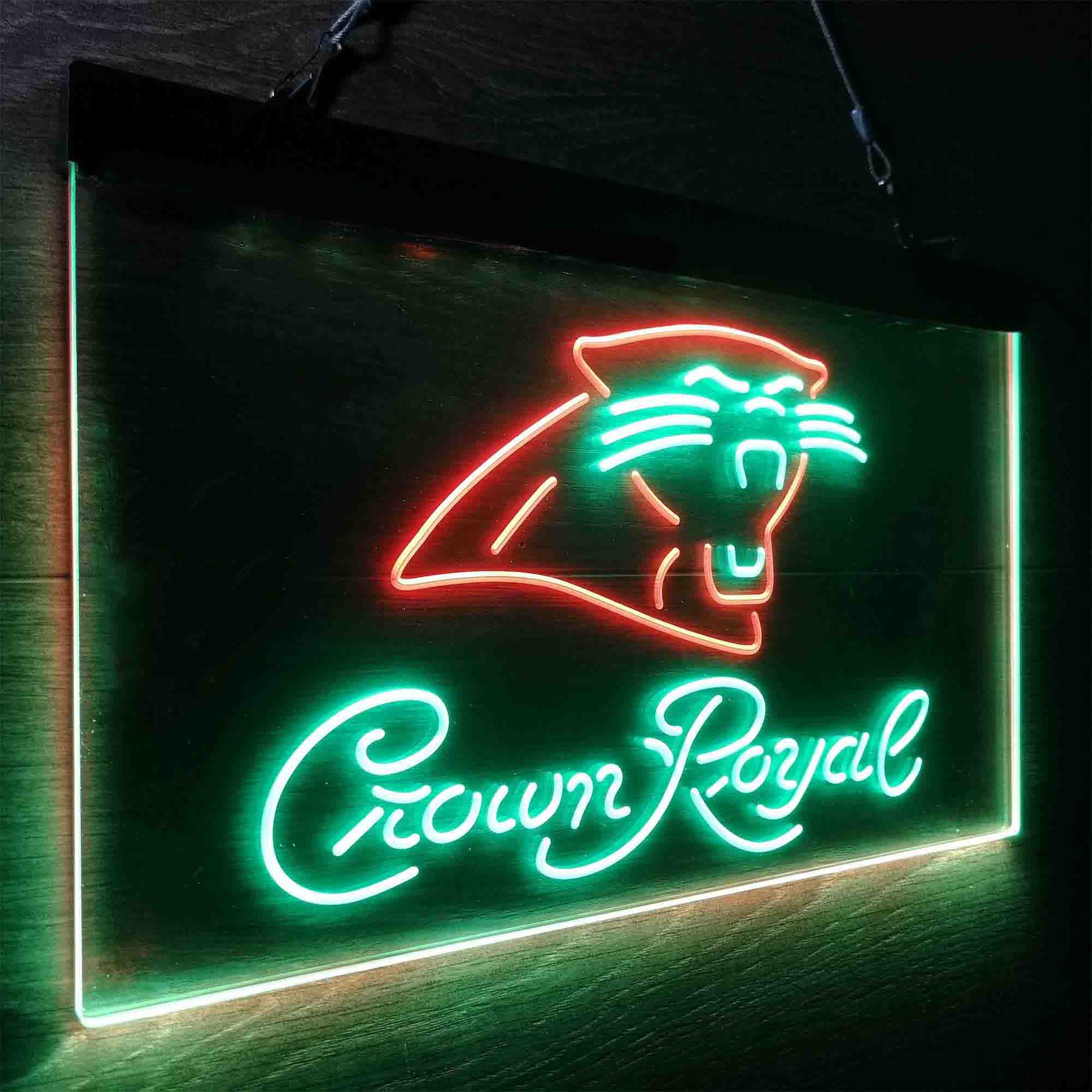 Carolina Panthers Crown Royal Bar Neon-Like LED Sign - ProLedSign