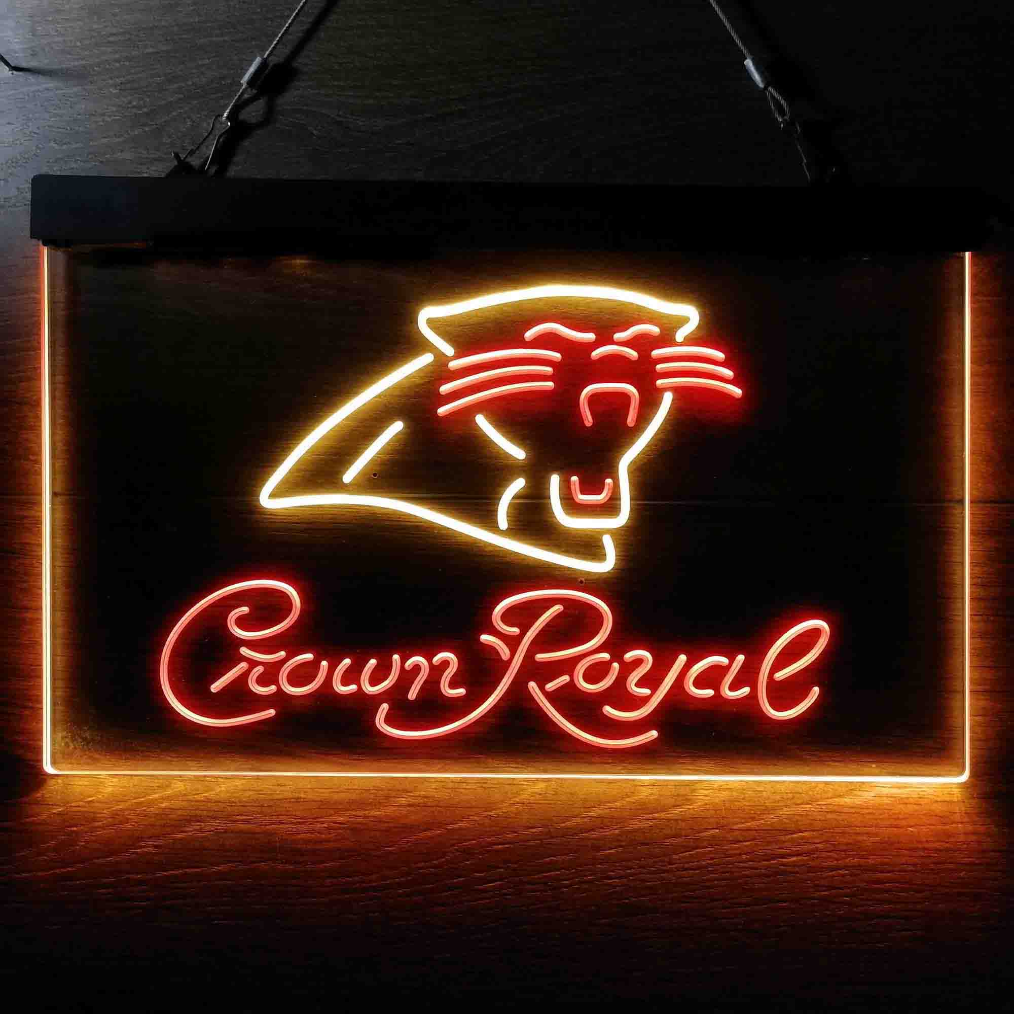 Carolina Panthers Crown Royal Bar Neon-Like LED Sign - ProLedSign