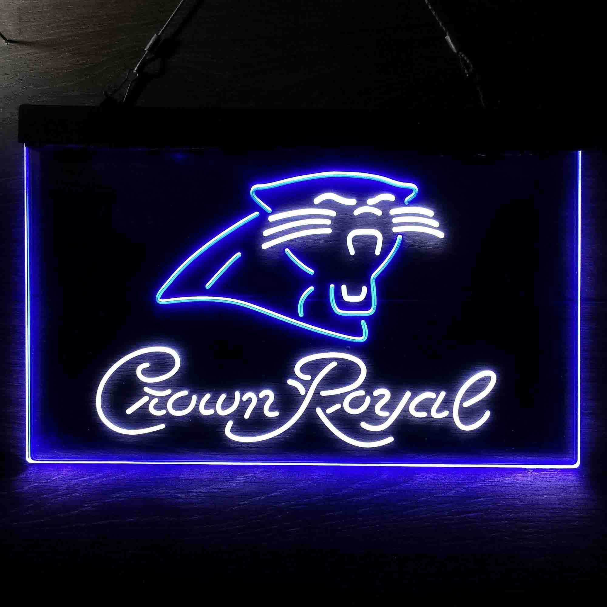 Carolina Panthers Crown Royal Bar Neon-Like LED Sign - ProLedSign