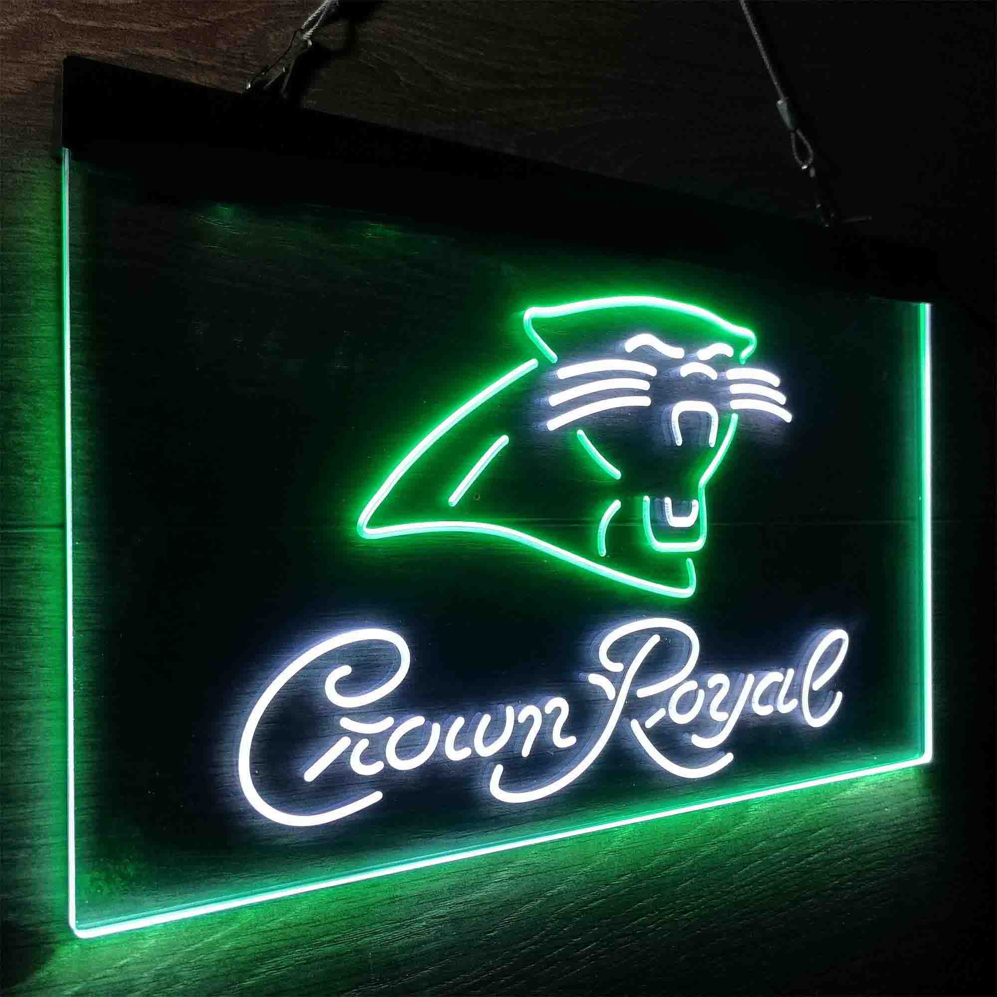 Carolina Panthers Crown Royal Bar Neon-Like LED Sign - ProLedSign