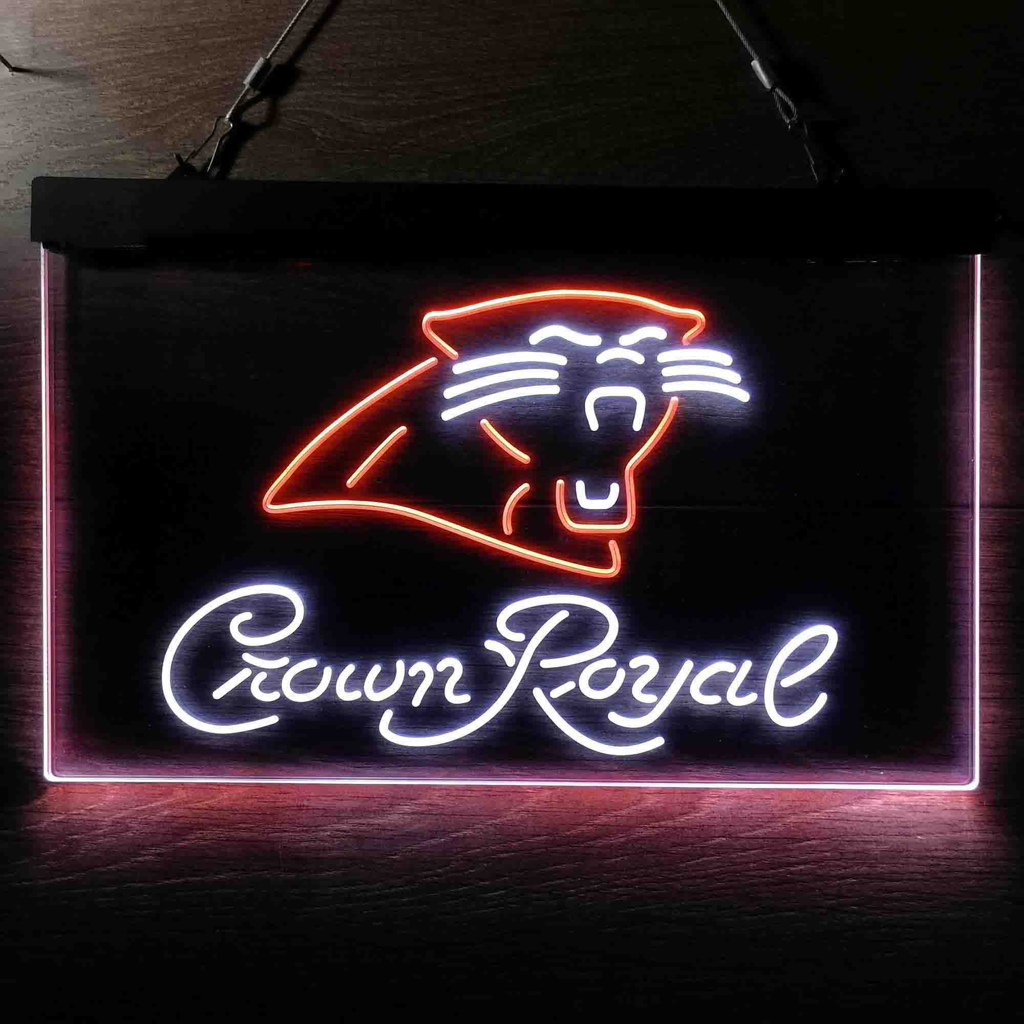 Carolina Panthers Crown Royal Bar Neon-Like LED Sign - ProLedSign